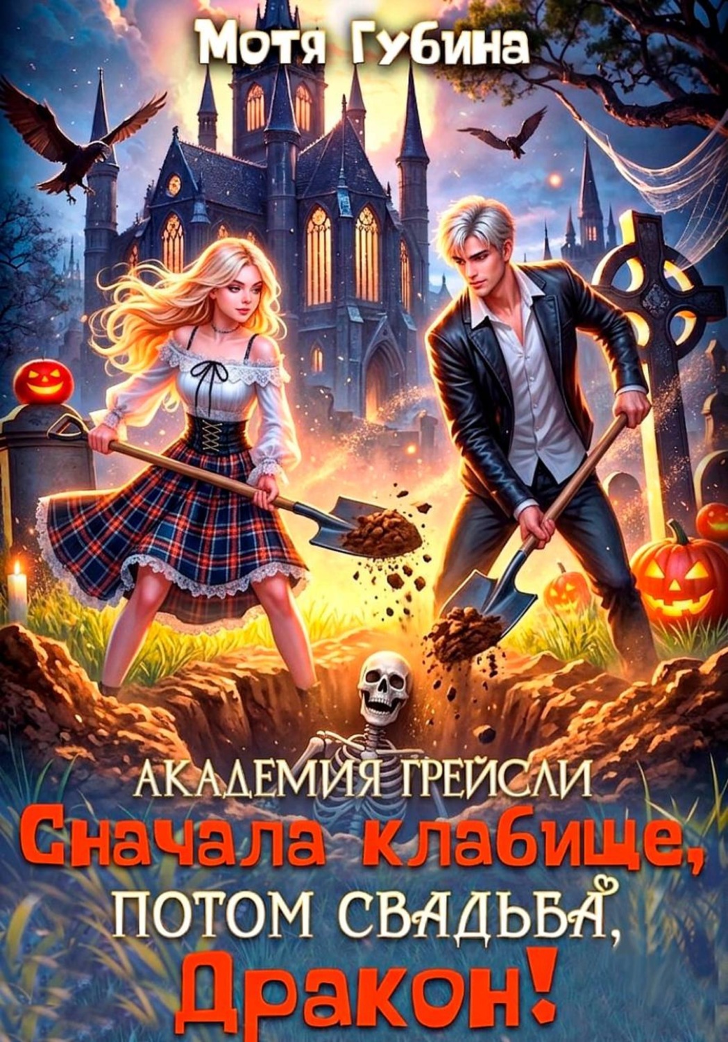 Обложка книги «Академия Грейсли. Сначала кладбище, потом свадьба, Дракон!»