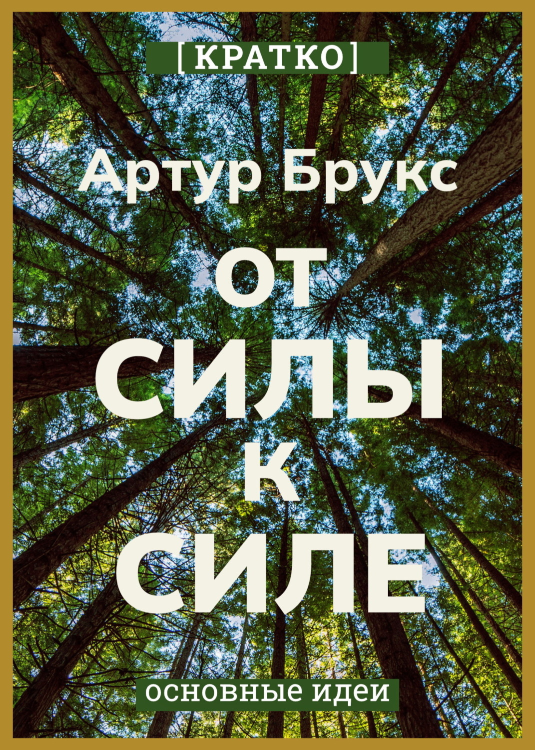 Обложка книги «От силы к силе. Обретение успеха, счастья и глубокой цели во второй половине жизни. Артур С. Брукс. Кратко»
