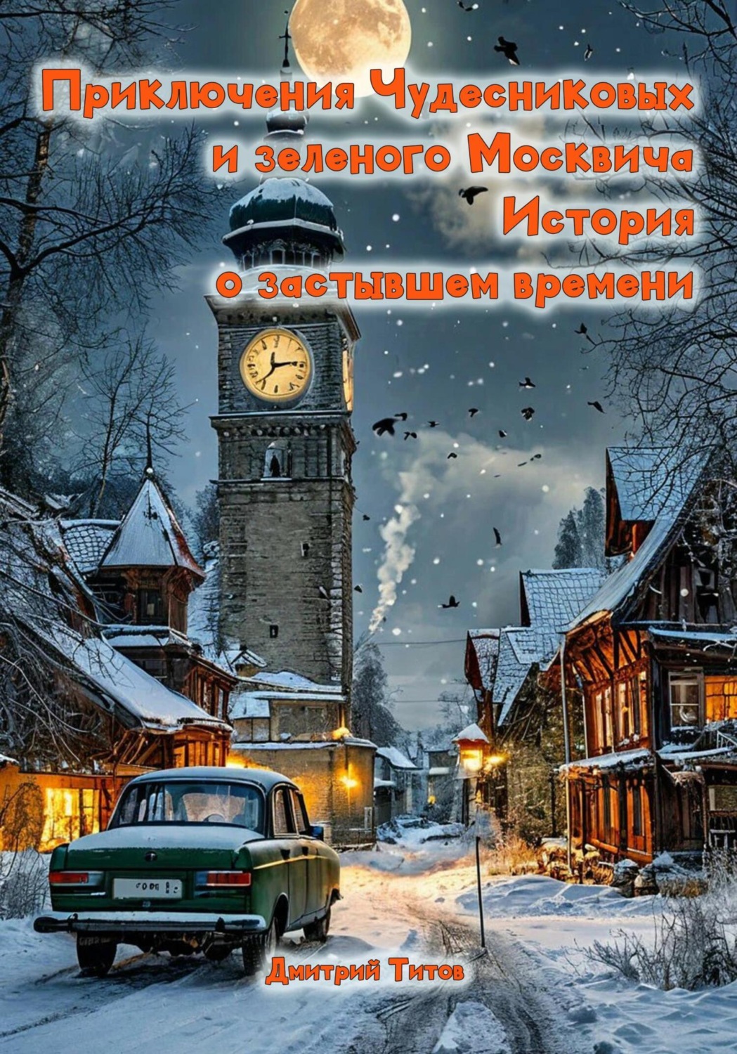 Обложка книги «Приключения Чудесниковых и зеленого Москвича. История о застывшем времени»
