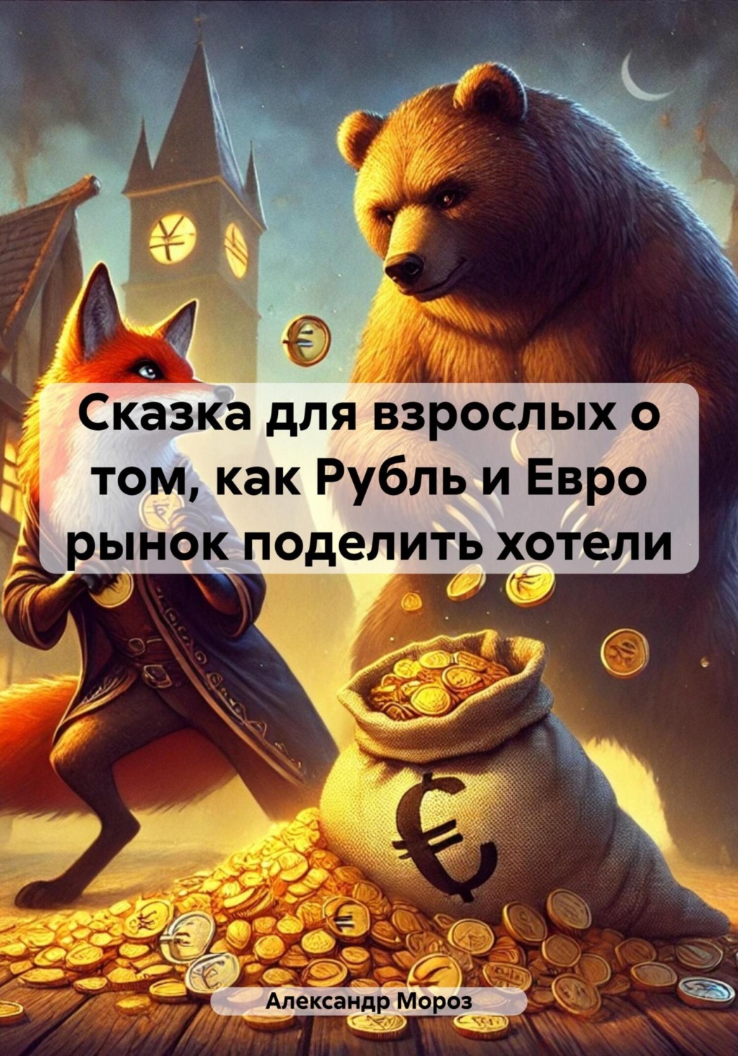Обложка книги «Сказка для взрослых о том, как Рубль и Евро рынок поделить хотели»