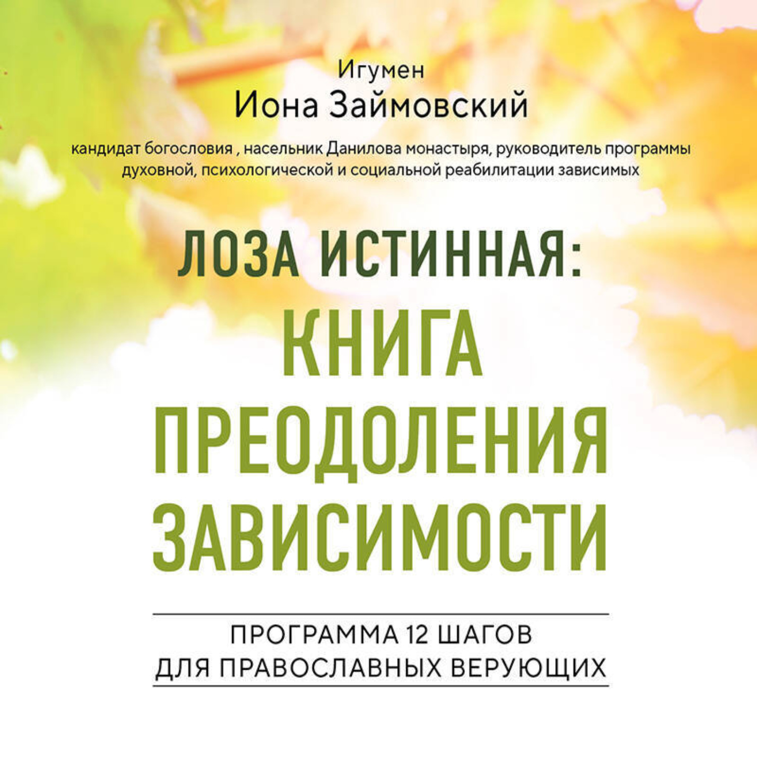 Обложка книги «Лоза истинная: книга преодоления зависимости. Программа 12 шагов для православных верующих»