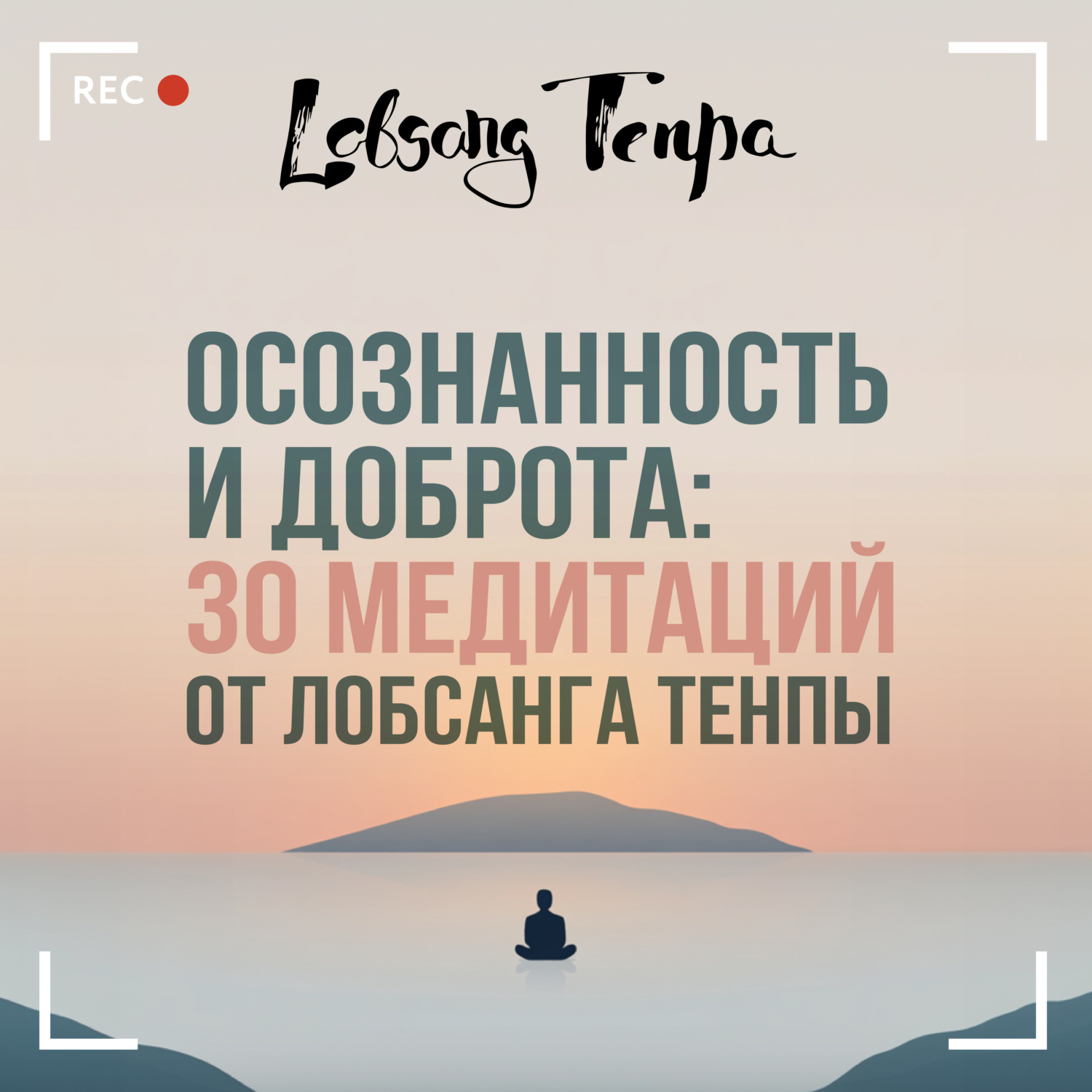 Обложка книги «Осознанность и доброта: 30 медитаций от Лобсанга Тенпы»