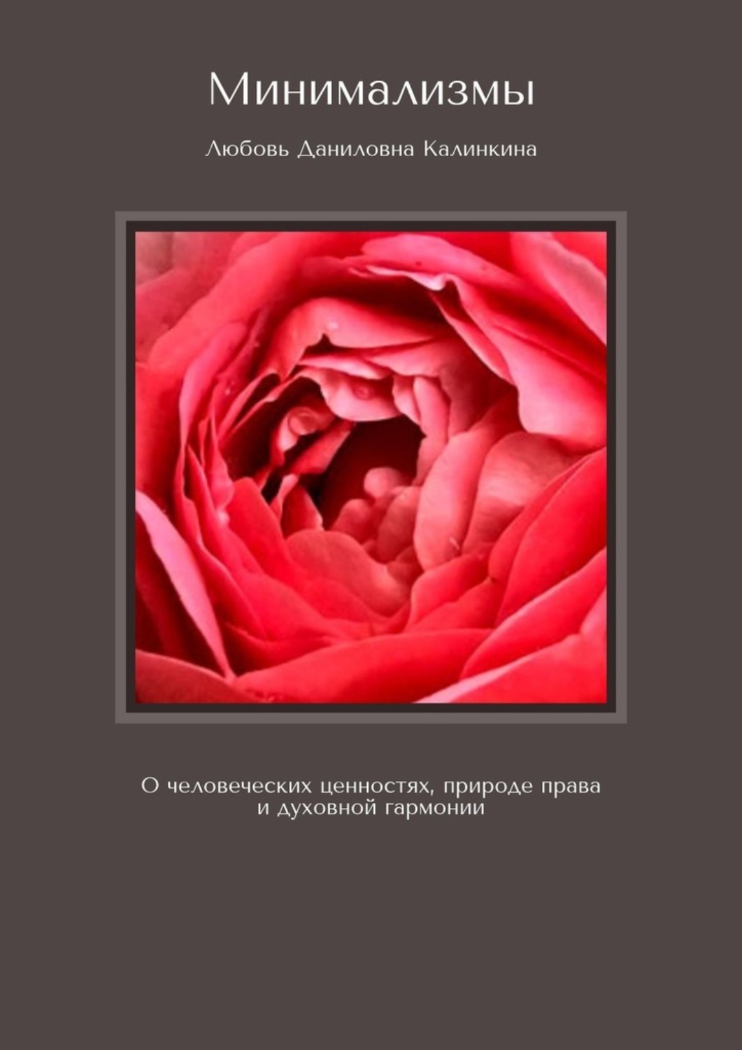 Обложка книги «Минимализмы. О человеческих ценностях, природе права и духовной гармонии»