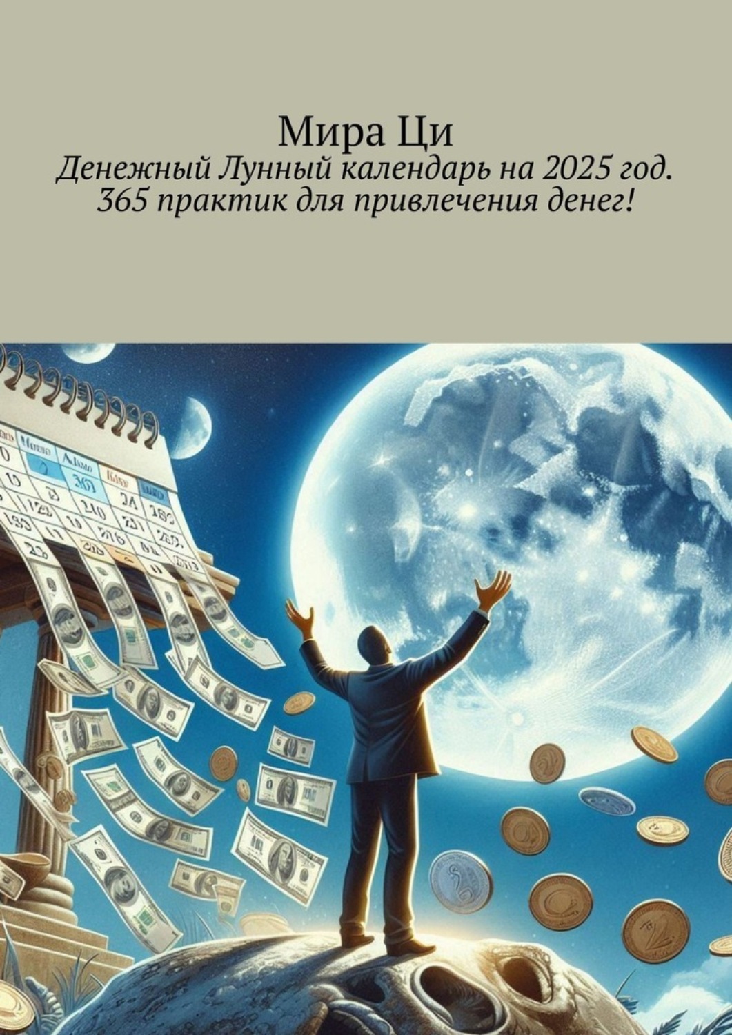 Обложка книги «Денежный Лунный календарь на 2025 год. 365 практик для привлечения денег!»