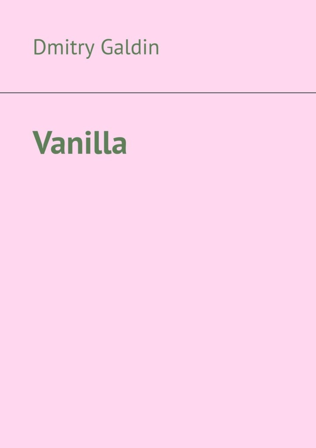 Обложка книги «Vanilla»