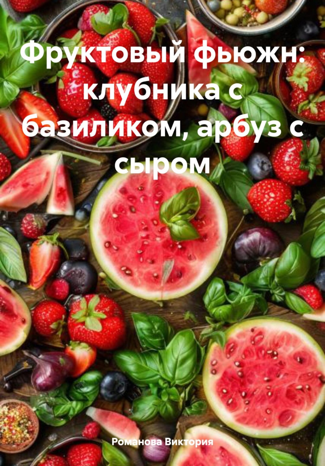 Обложка книги «Фруктовый фьюжн: клубника с базиликом, арбуз с сыром»