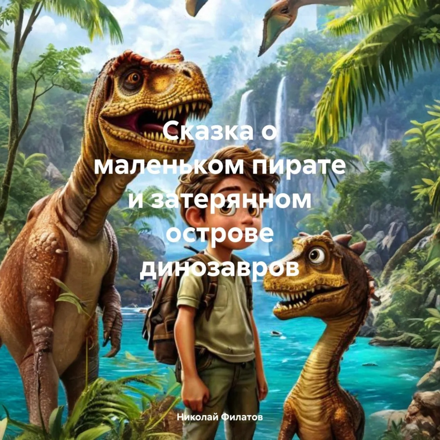 Обложка книги «Сказка о маленьком пирате и затерянном острове динозавров»