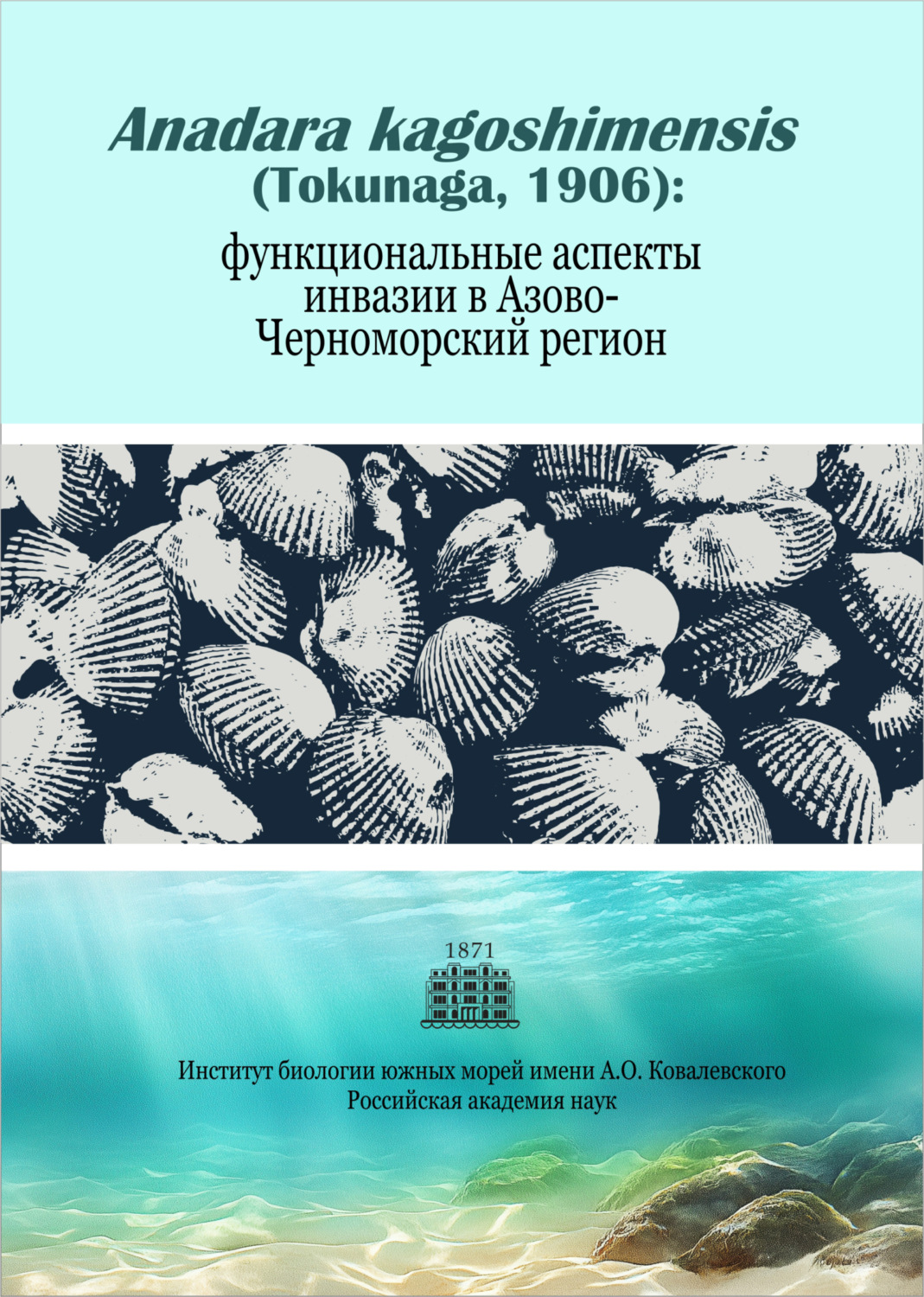 Обложка книги «Anadara kagoshimensis (Tokunaga, 1906): функциональные аспекты инвазии в Азово-Черноморский регион»
