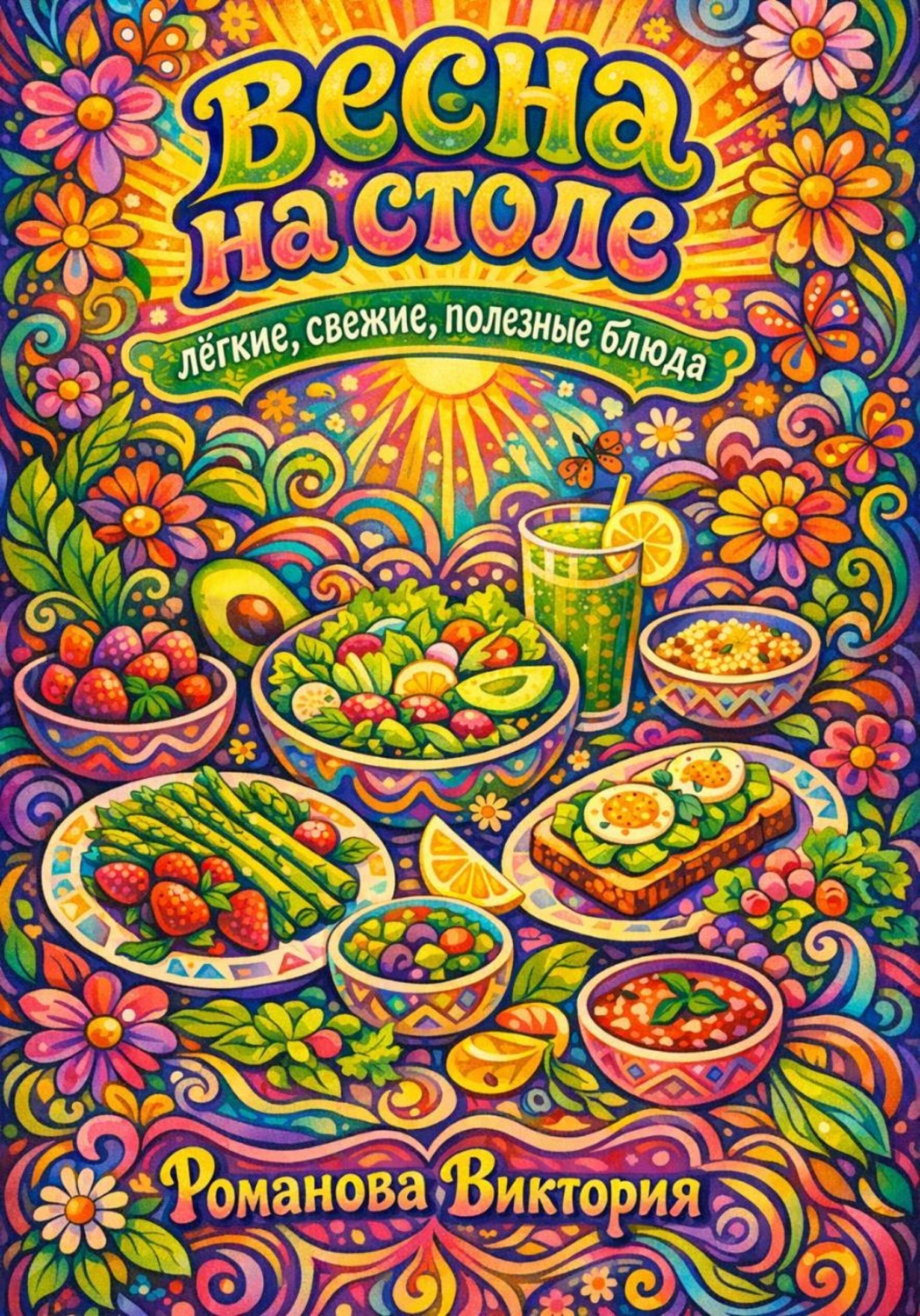 Обложка книги «Весна на столе: лёгкие, свежие, полезные блюда»