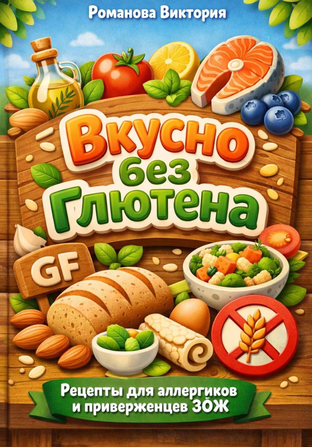 Обложка книги «Вкусно без глютена: рецепты для аллергиков и приверженцев ЗОЖ»