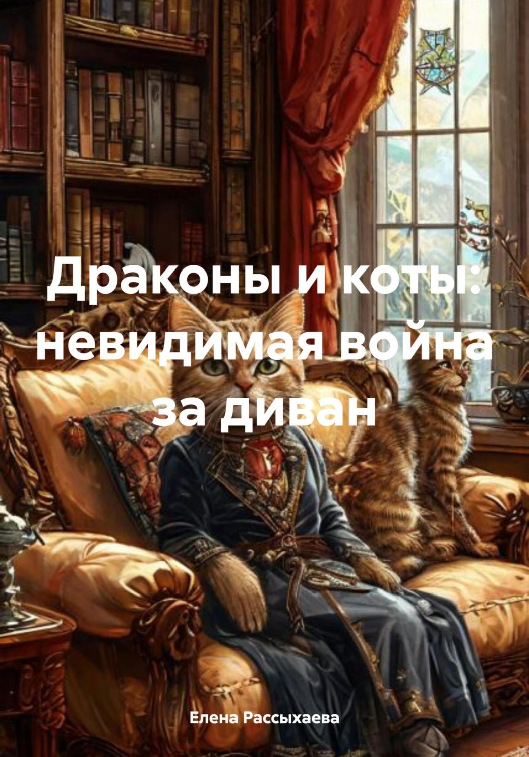 Обложка книги «Драконы и коты: невидимая война за диван»