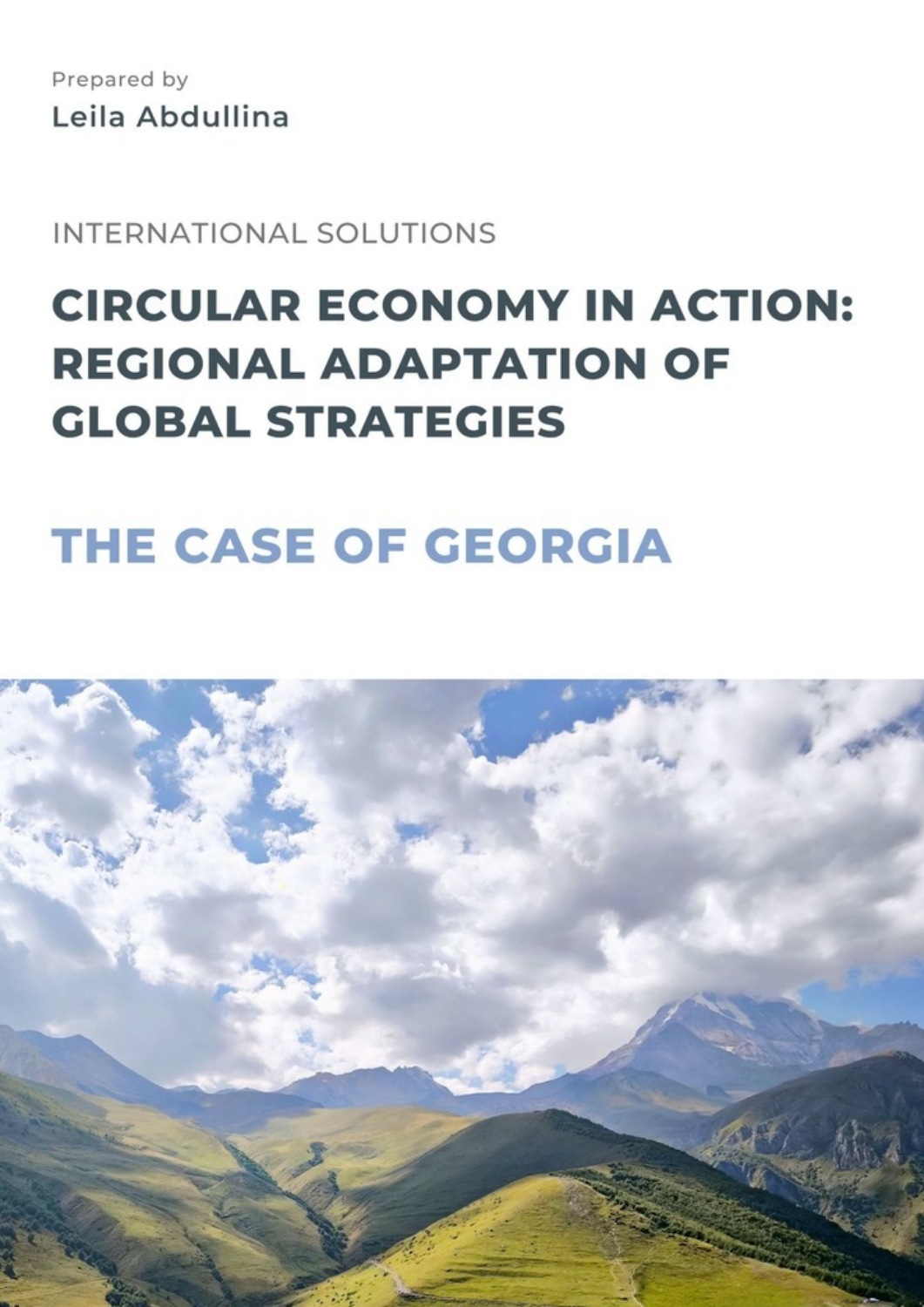 Обложка книги «Circular economy in action: Regional adaptation of global strategies. The case of Georgia»