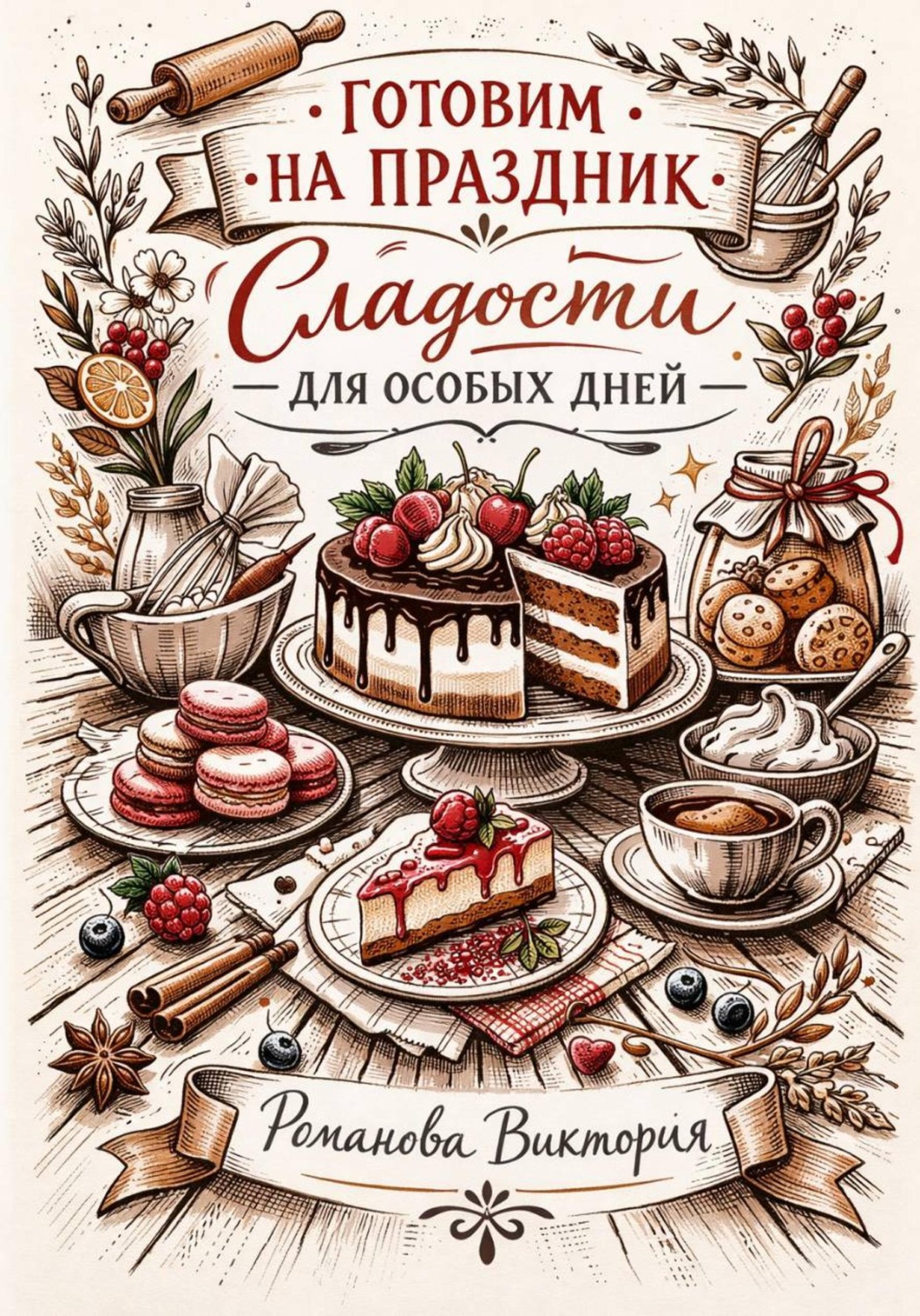 Обложка книги «Готовим на праздник: сладости для особых дней»