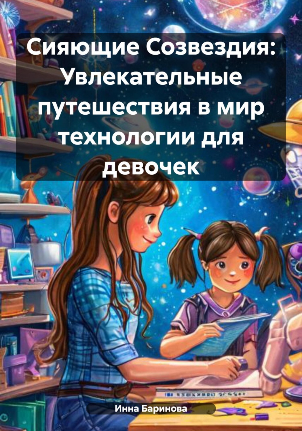 Обложка книги «Сияющие Созвездия: Увлекательные путешествия в мир технологии для девочек»