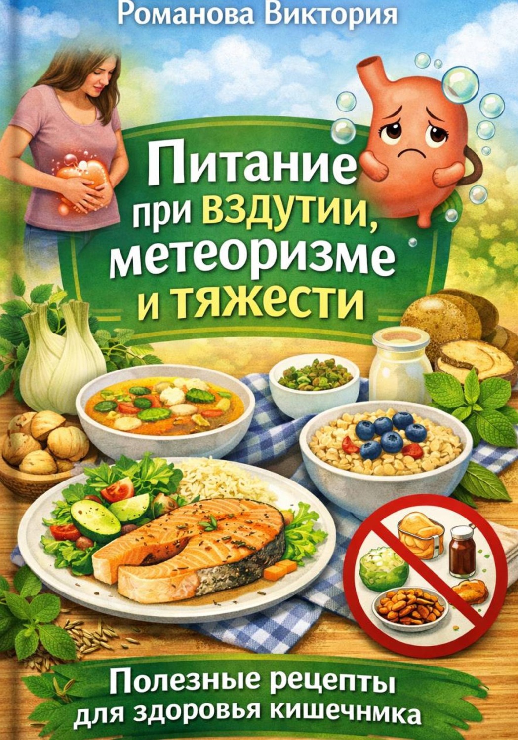 Обложка книги «Питание при вздутии, метеоризме и тяжести»