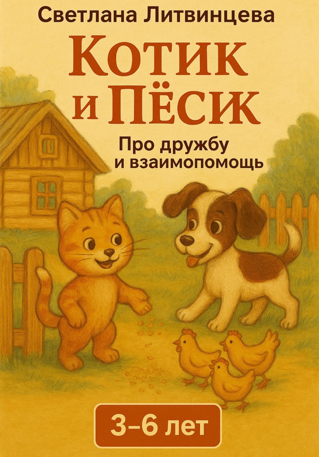 Обложка книги «Котик и песик. О дружбе и взаимопомощи»