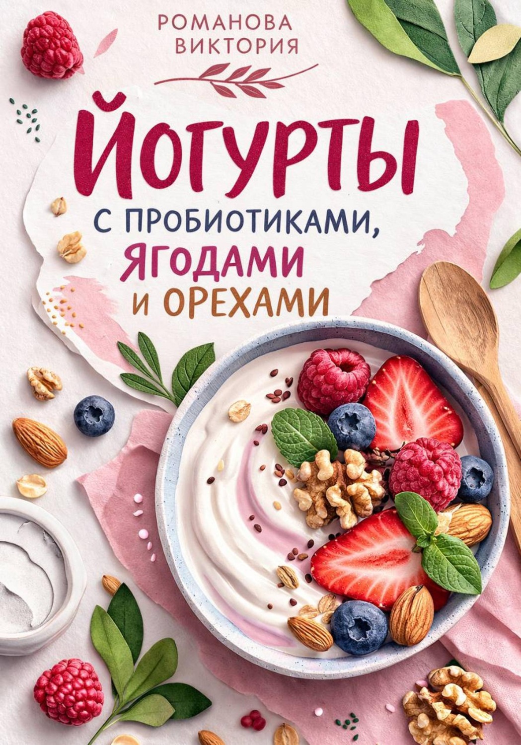 Обложка книги «Йогурты с пробиотиками, ягодами и орехами»