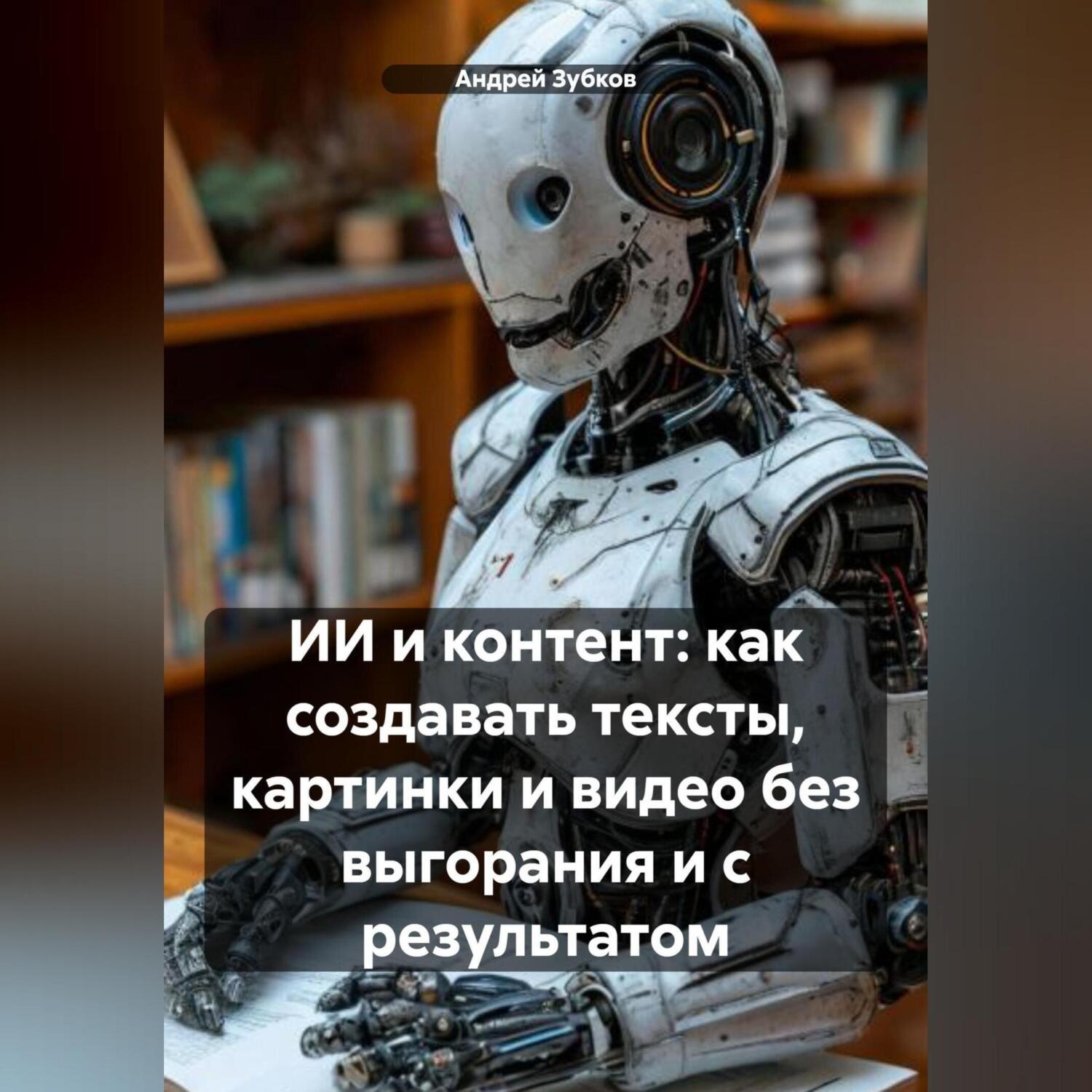 Обложка книги «ИИ и контент: как создавать тексты, картинки и видео без выгорания и с результатом»