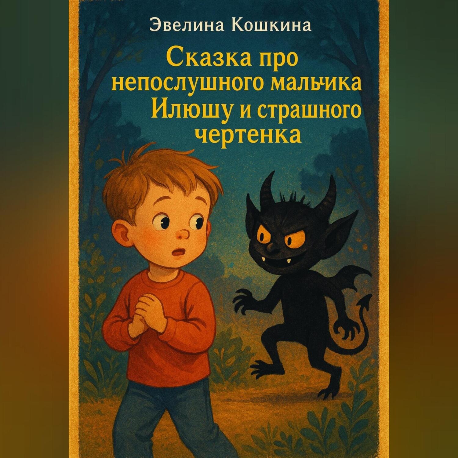 Обложка книги «Сказка про непослушного мальчика Илюшу и страшного чертенка»