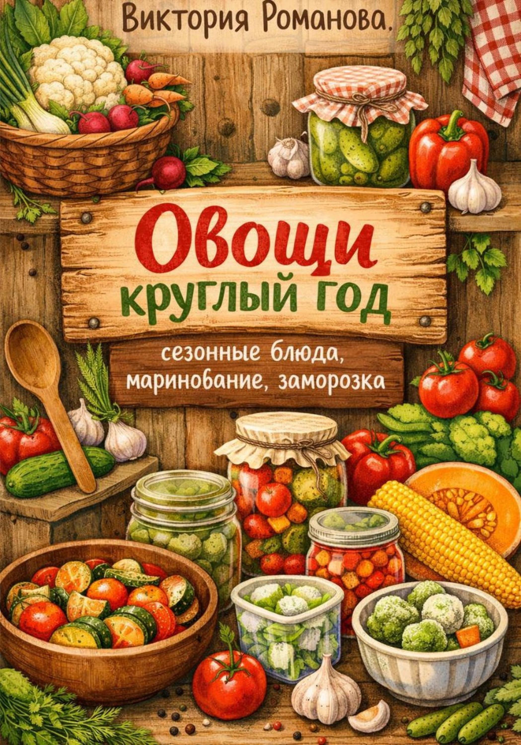 Обложка книги «Овощи круглый год — сезонные блюда, маринование, заморозка»