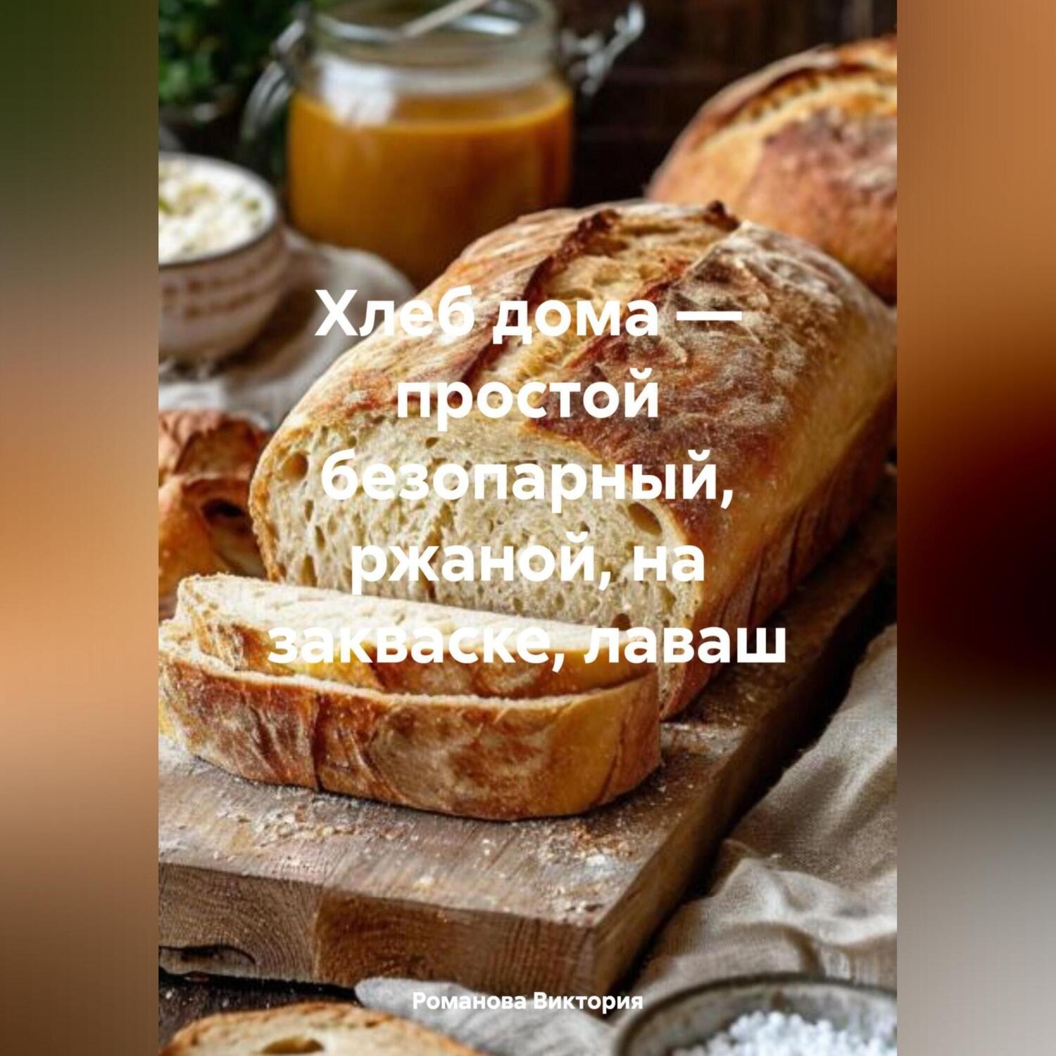 Обложка книги «Хлеб дома – простой безопарный, ржаной, на закваске, лаваш»