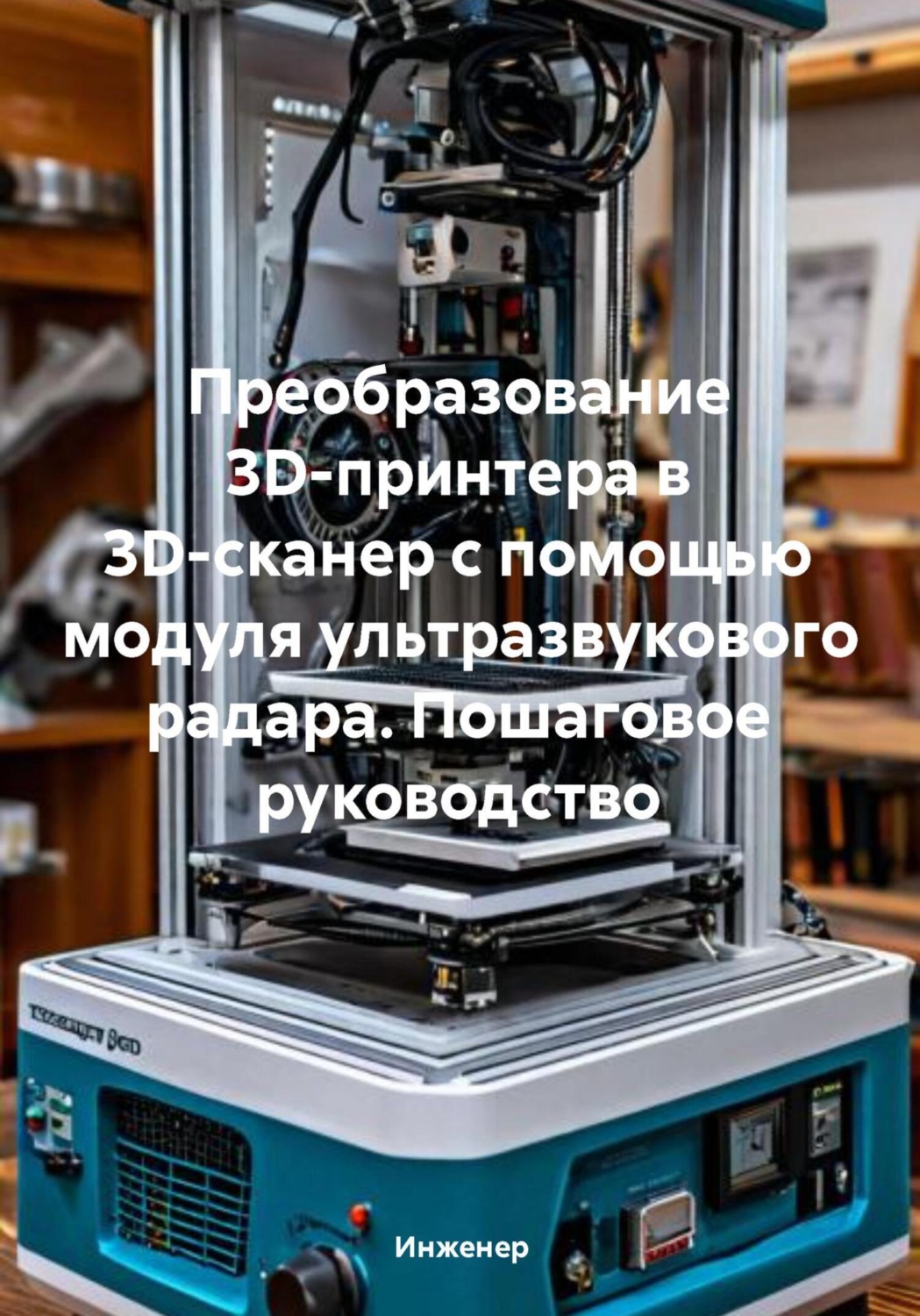 Обложка книги «Преобразование 3D-принтера в 3D-сканер с помощью модуля ультразвукового радара. Пошаговое руководство»