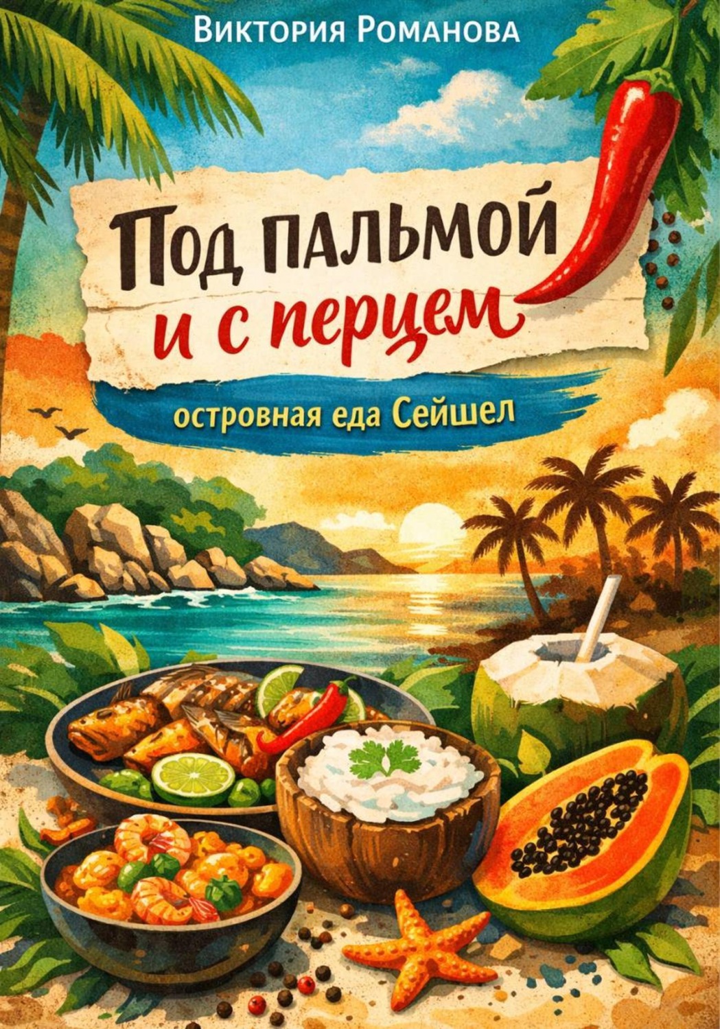 Обложка книги «Под пальмой и с перцем: островная еда Сейшел»