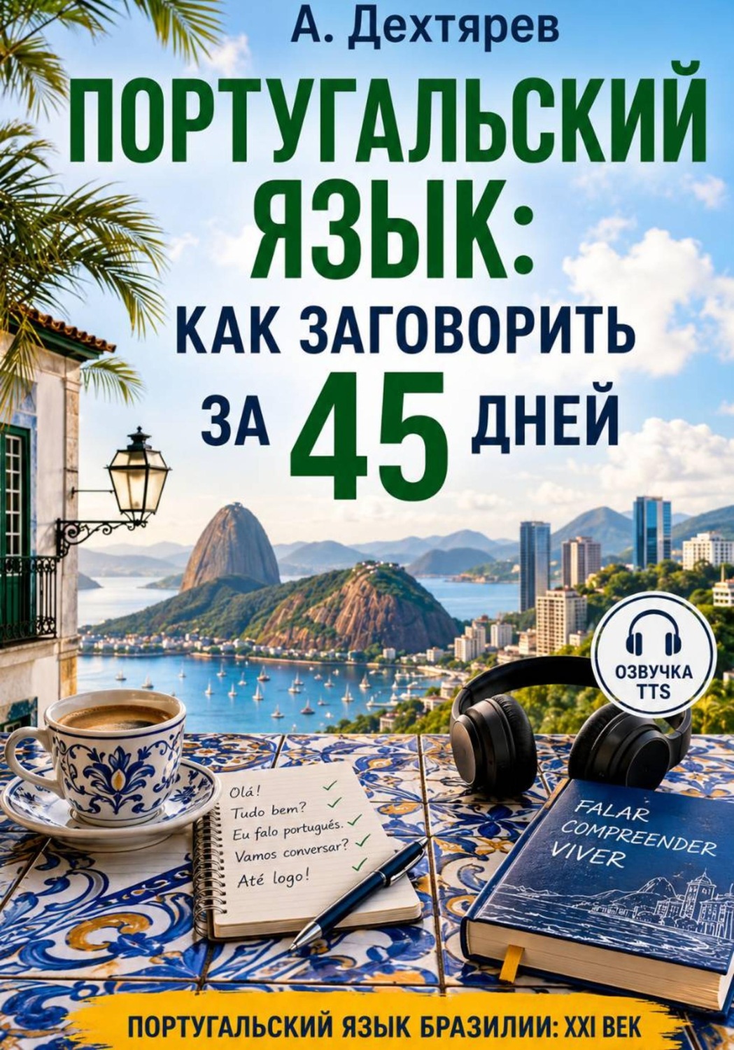 Обложка книги «Португальский язык: как заговорить за 45 дней. 2-е издание»