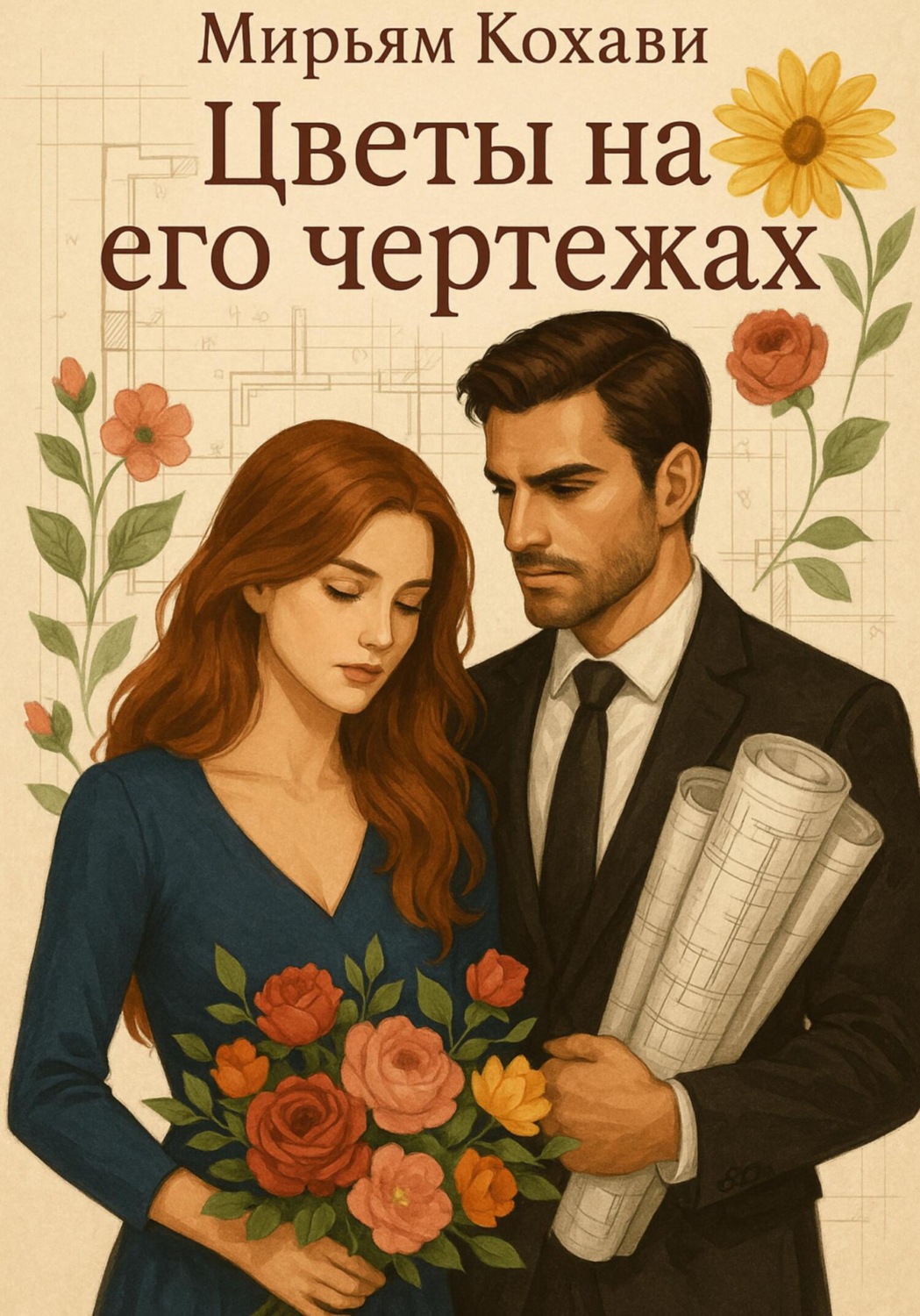 Обложка книги «Цветы на его чертежах»