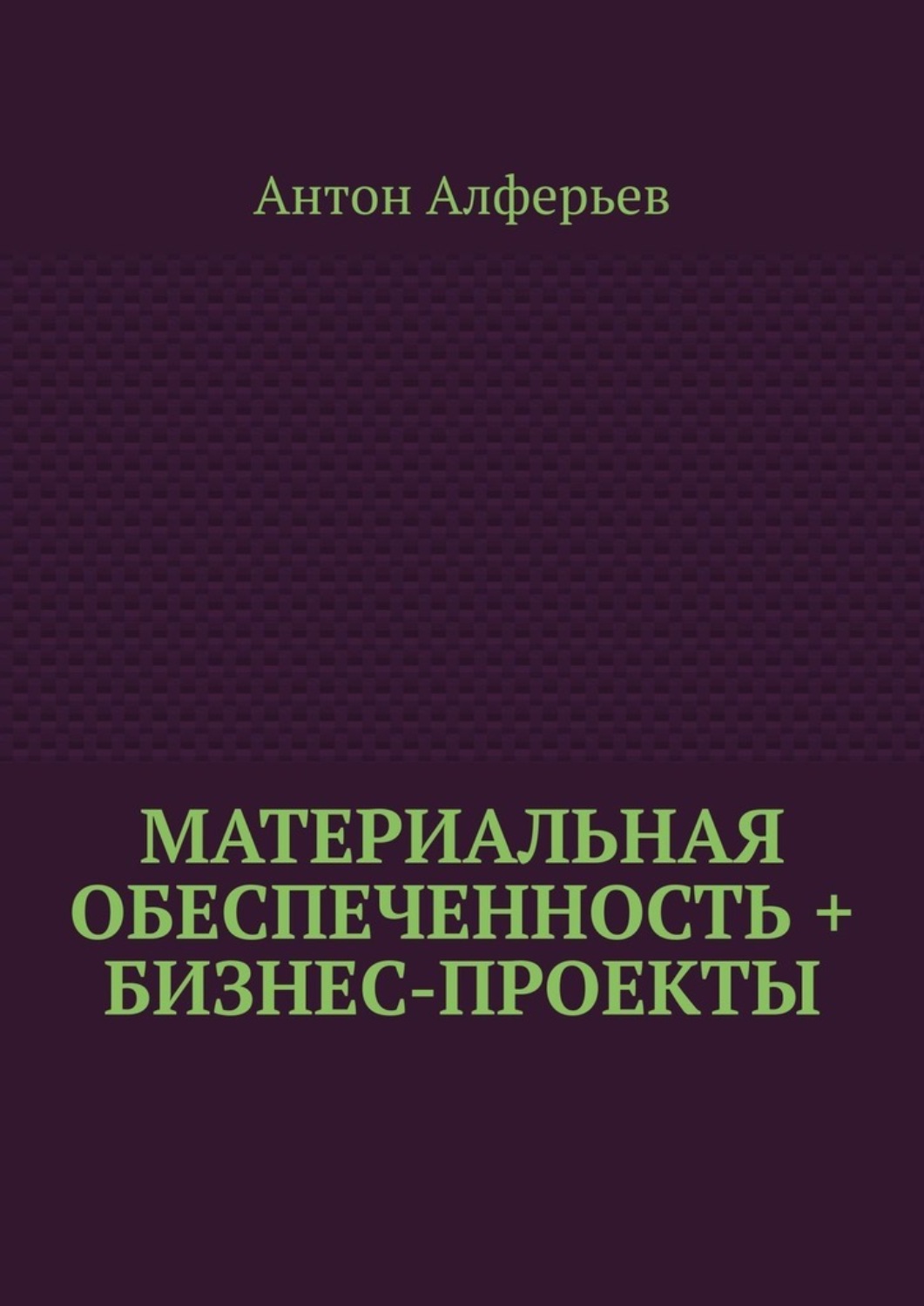 Обложка книги «Материальная обеспеченность + Бизнес-Проекты»