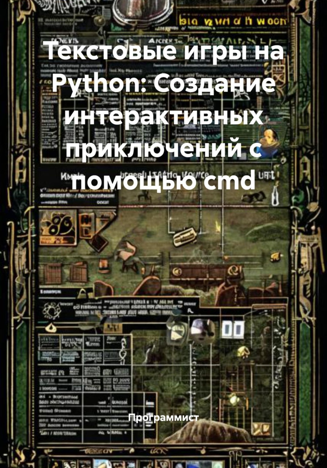 Обложка книги «Текстовые игры на Python: Создание интерактивных приключений с помощью cmd»