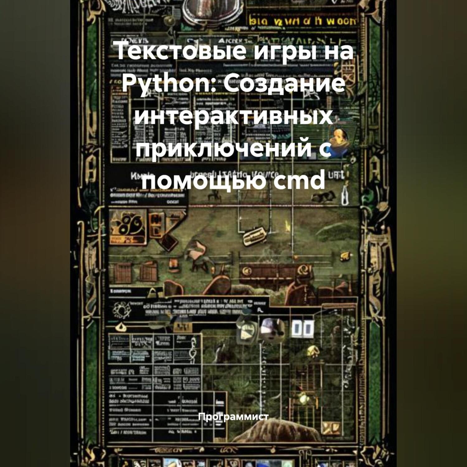Обложка книги «Текстовые игры на Python: Создание интерактивных приключений с помощью cmd»