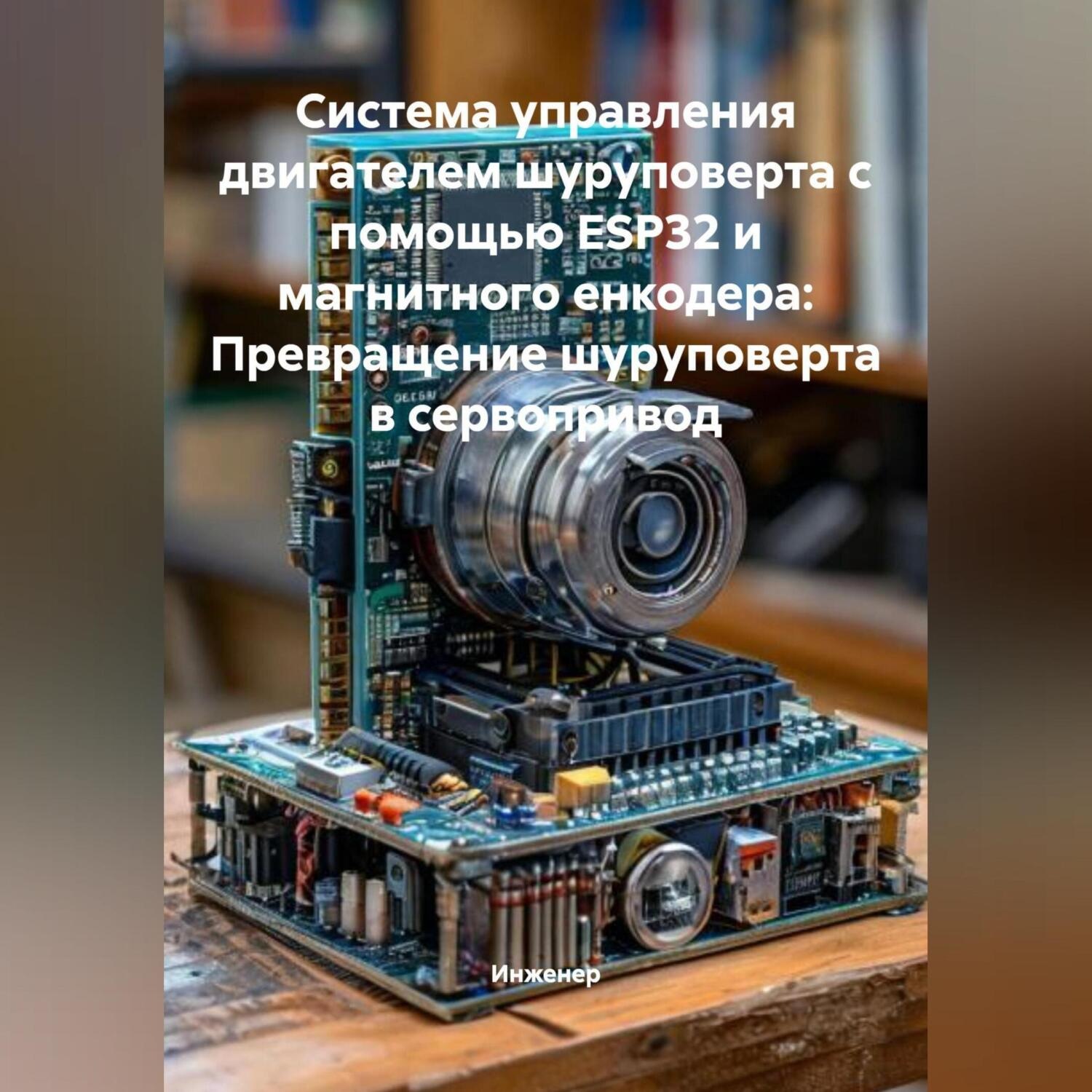 Обложка книги «Система управления двигателем шуруповерта с помощью ESP32 и магнитного енкодера: Превращение шуруповерта в сервопривод»