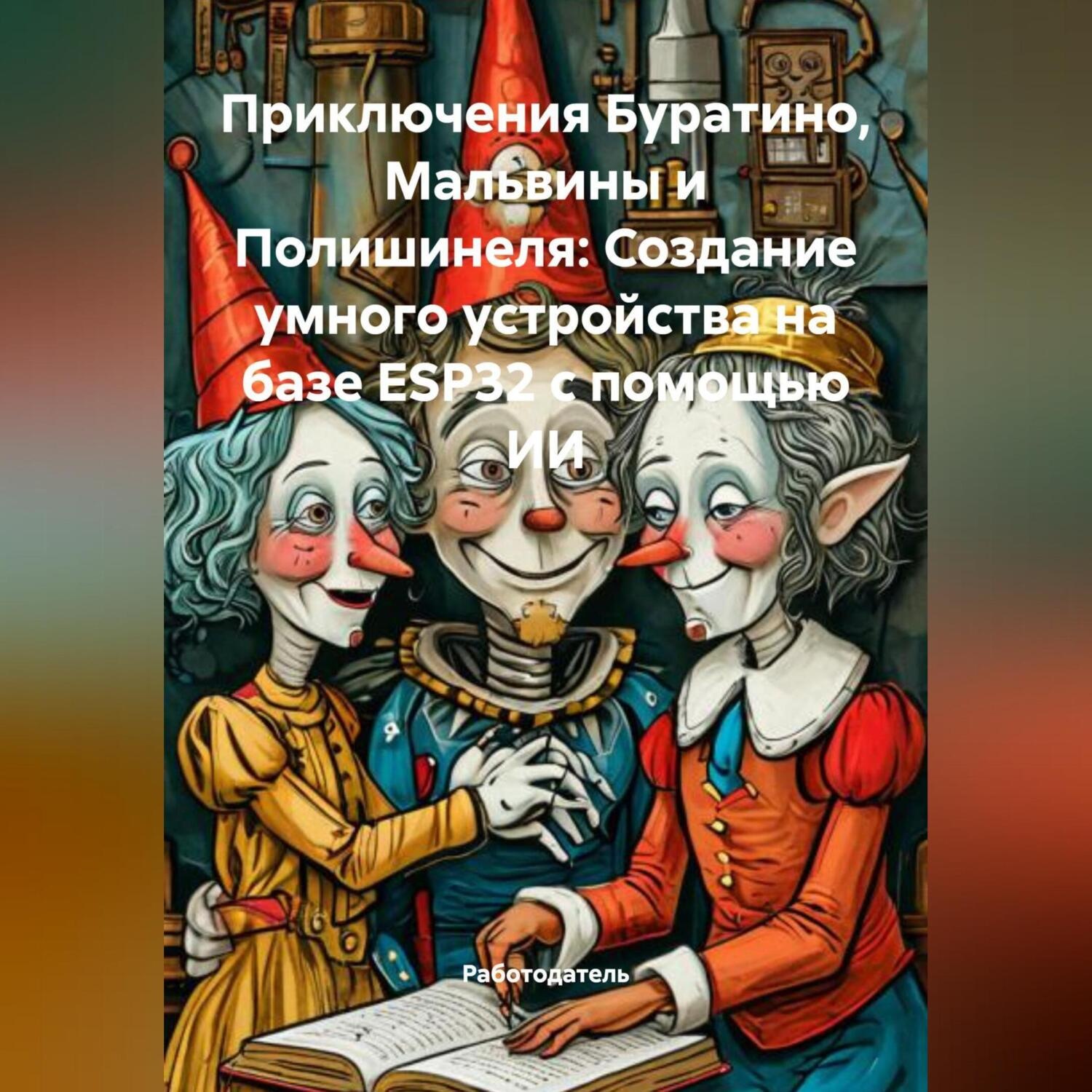 Обложка книги «Приключения Буратино, Мальвины и Полишинеля: Создание умного устройства на базе ESP32 с помощью ИИ»