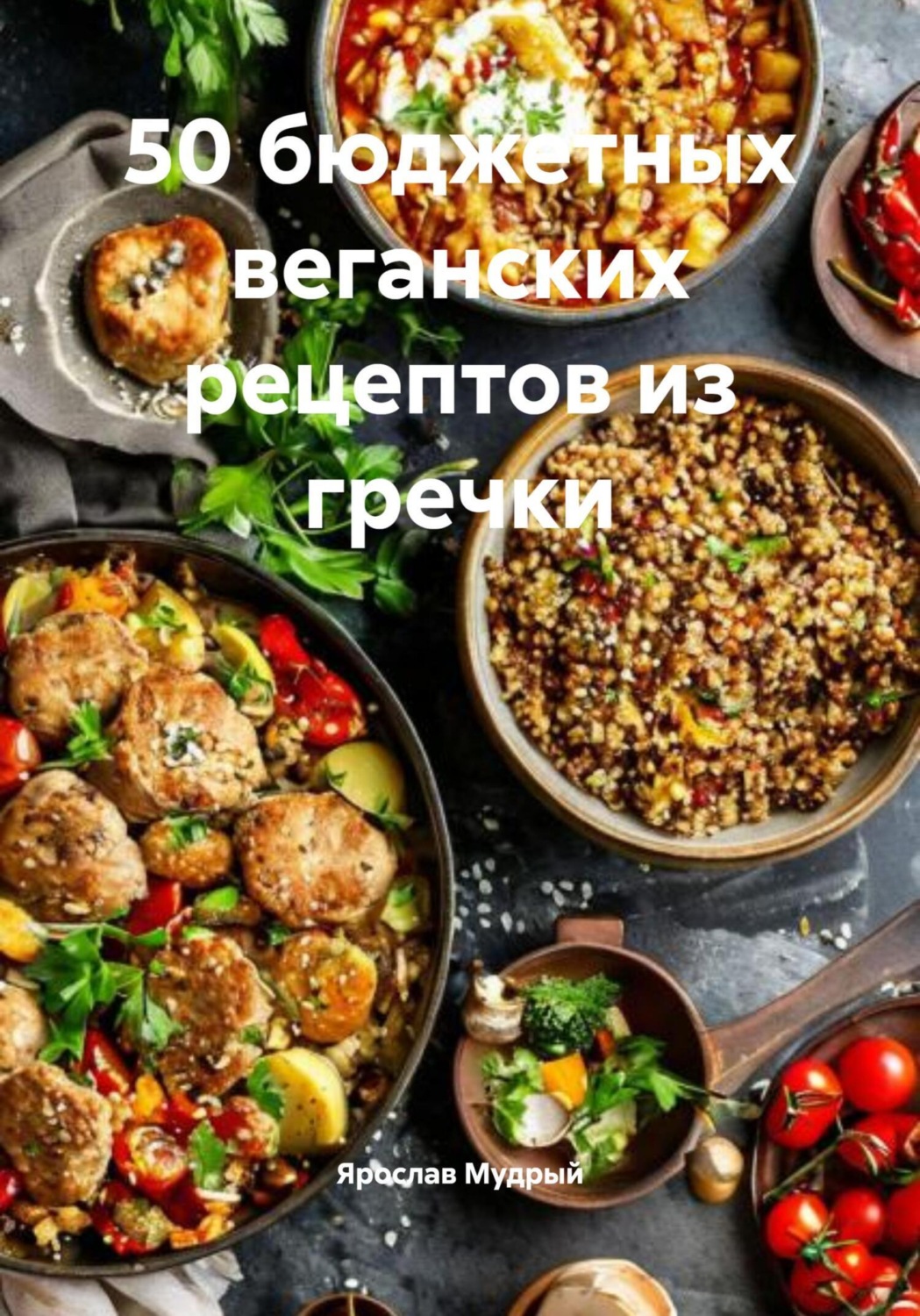 Обложка книги «50 бюджетных веганских рецептов из гречки»
