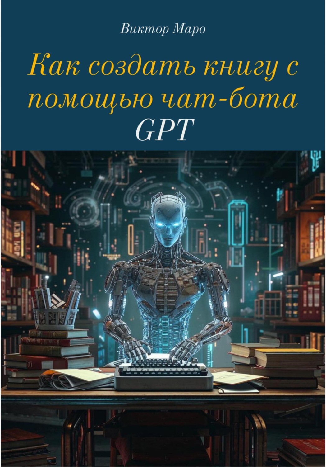 Обложка книги «Как создать книгу с помощью чат-бота GPT»