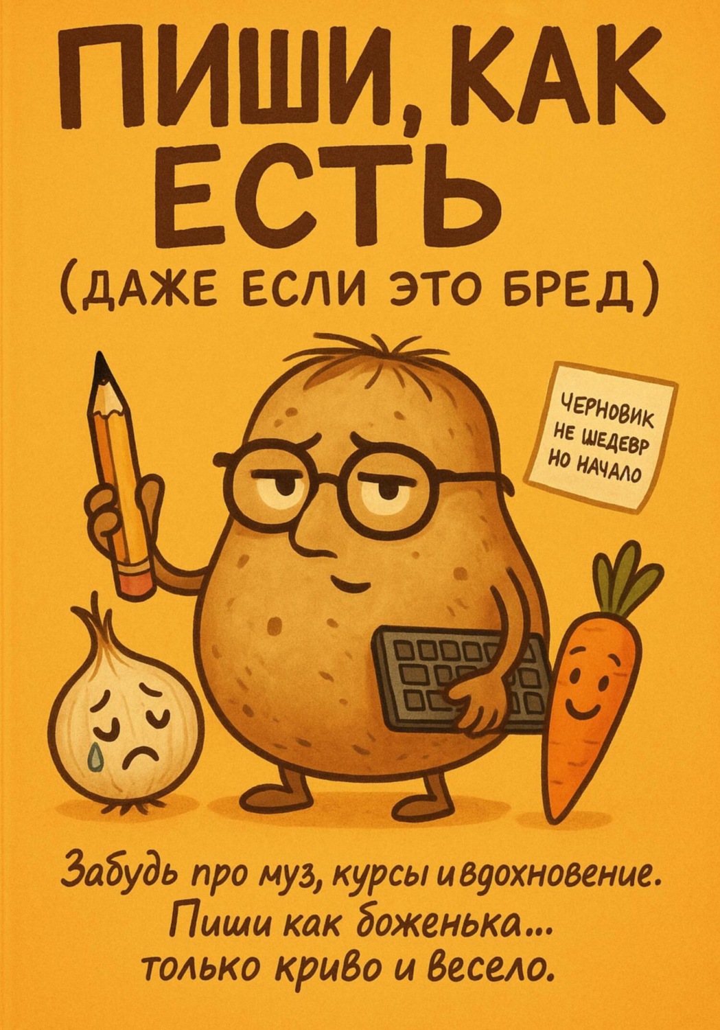 Обложка книги «Пиши, как есть (даже если это бред)»