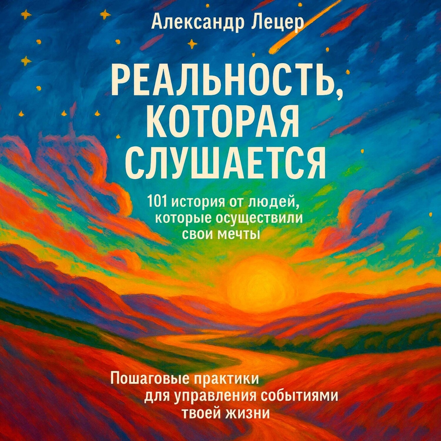 Обложка книги «Реальность, которая слушается. 101 история от людей, которые осуществили свои мечты. Пошаговые практики для управления событиями твоей жизни»