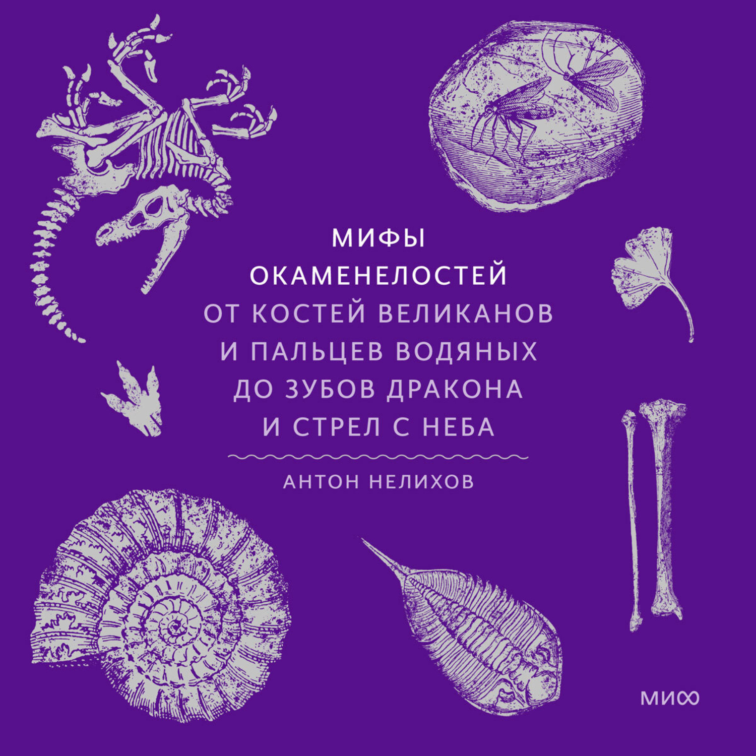 Обложка книги «Мифы окаменелостей. От костей великанов и пальцев водяных до зубов дракона и стрел с неба»