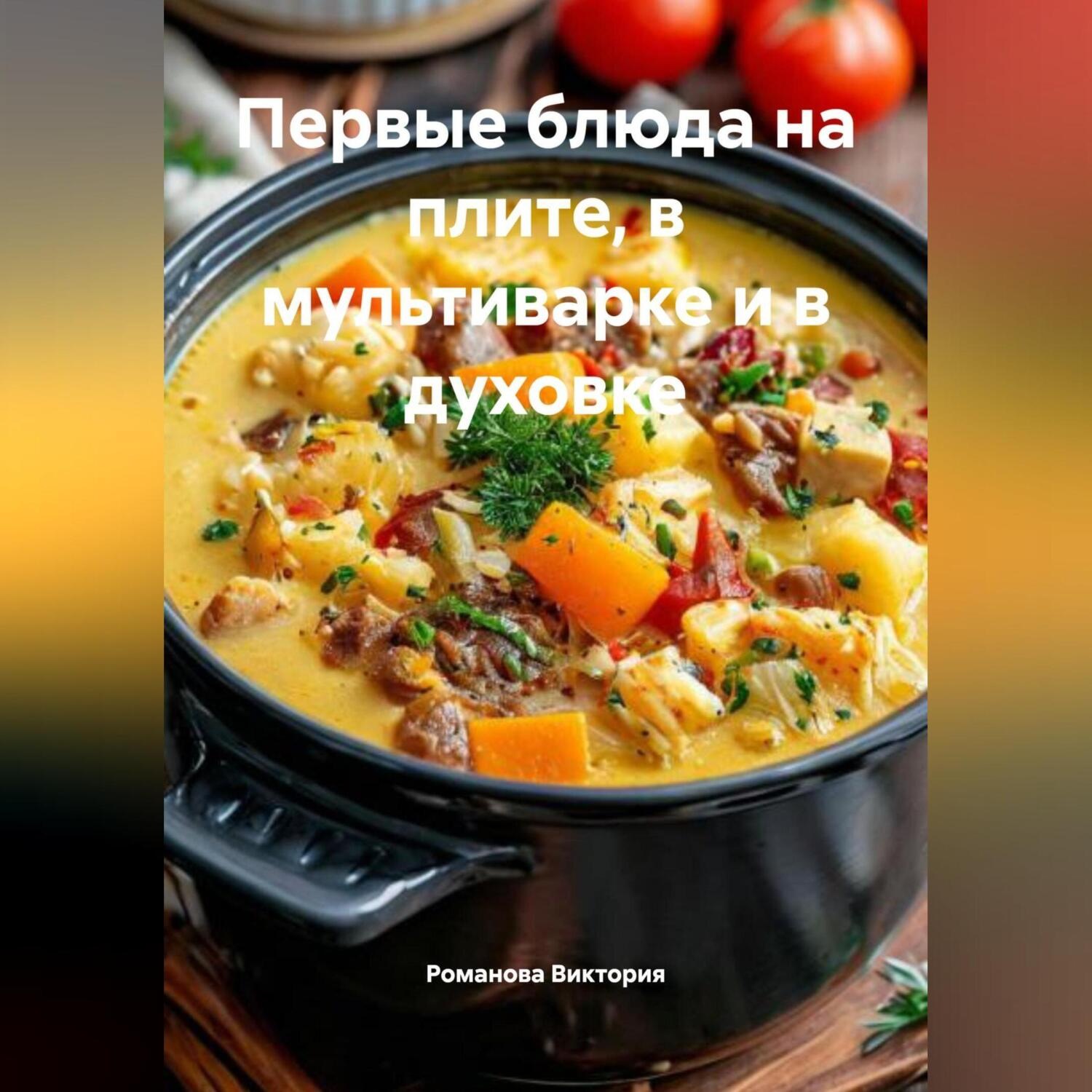 Обложка книги «Первые блюда на плите, в мультиварке и в духовке»