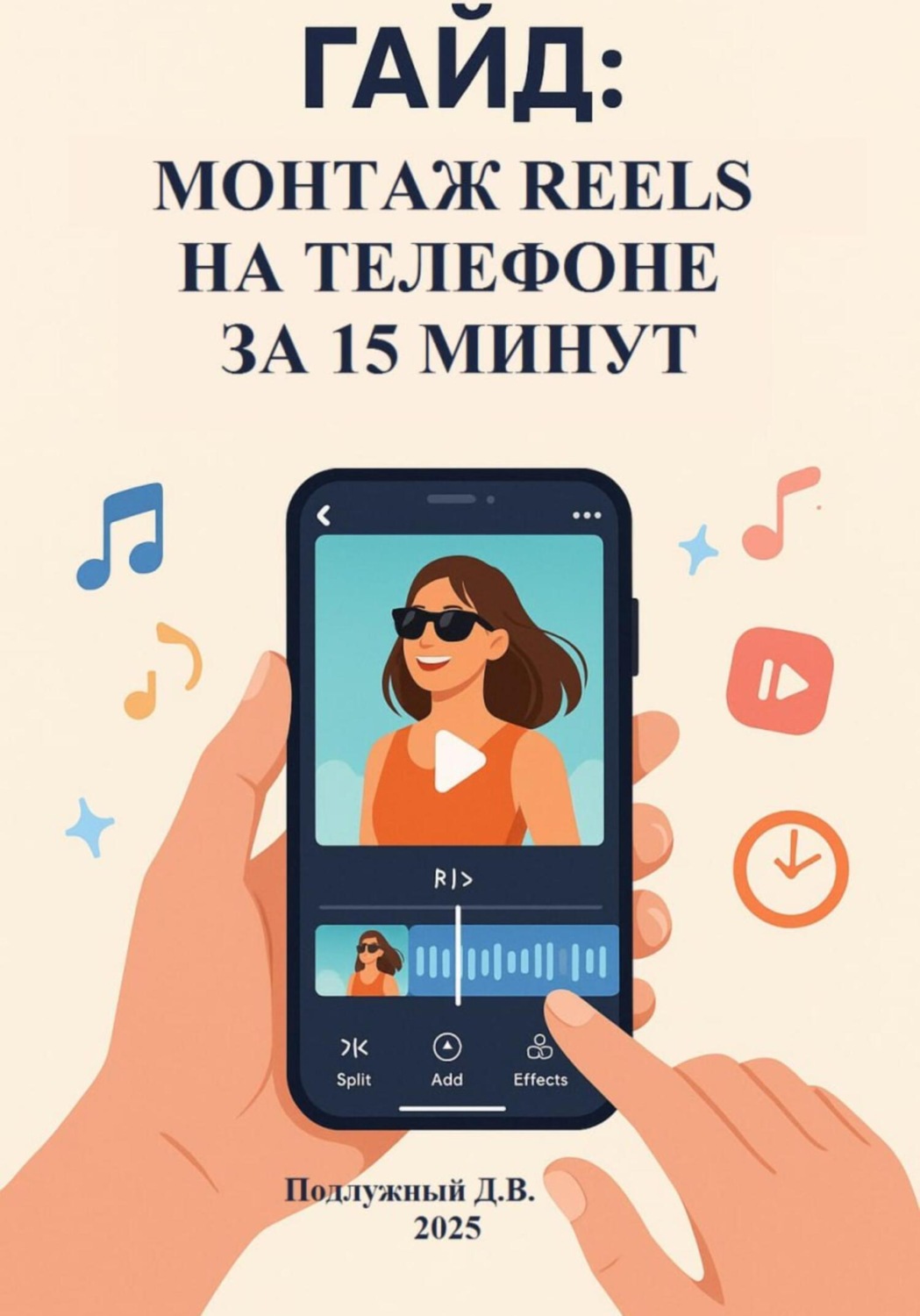 Обложка книги «Гайд: Монтаж Reels на телефоне за 15 минут»