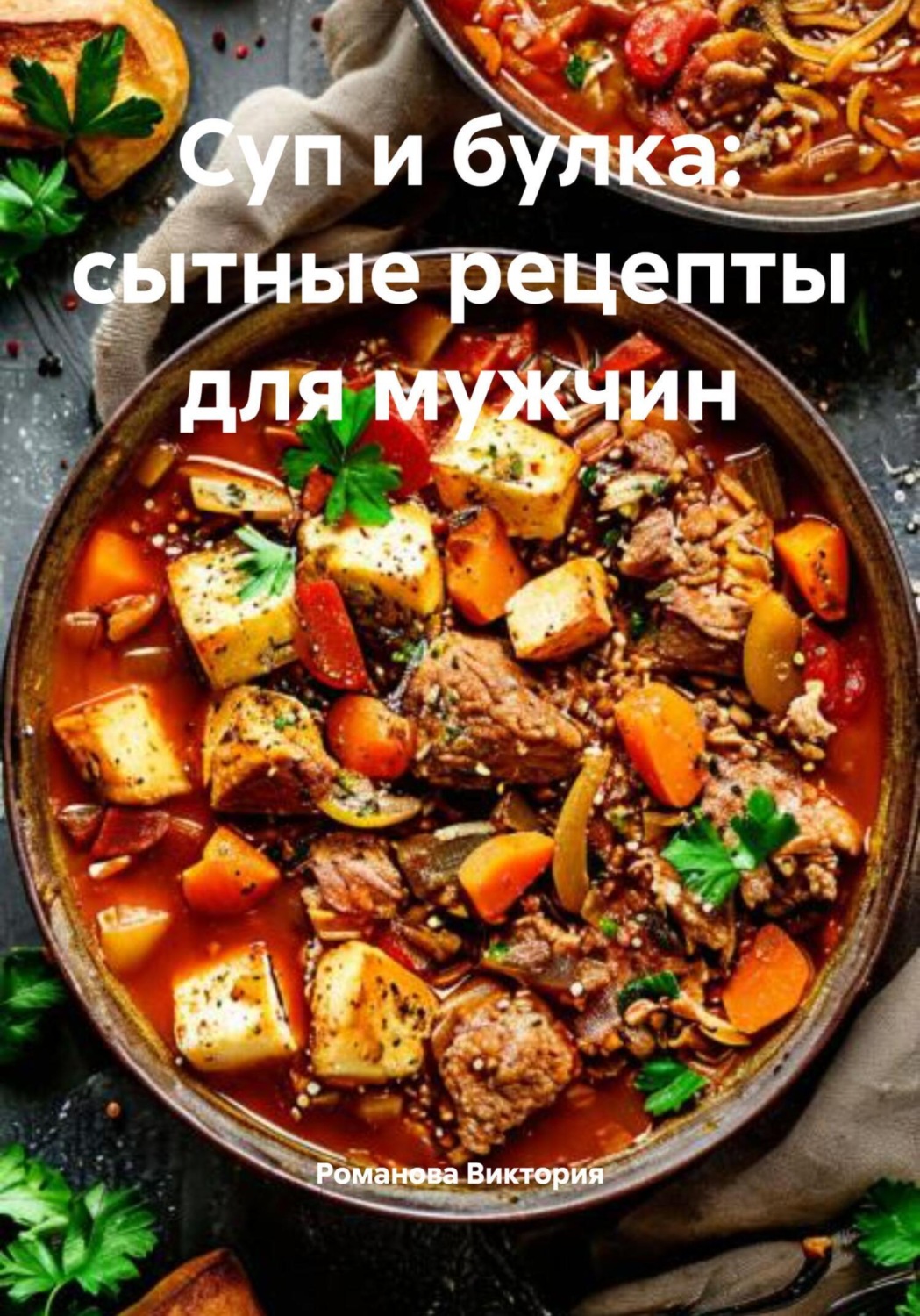 Обложка книги «Суп и булка: сытные рецепты для мужчин»