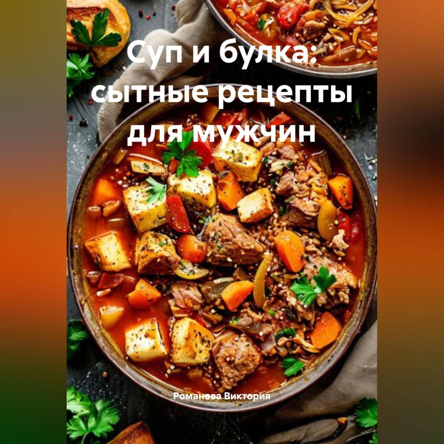 Обложка книги «Суп и булка: сытные рецепты для мужчин»