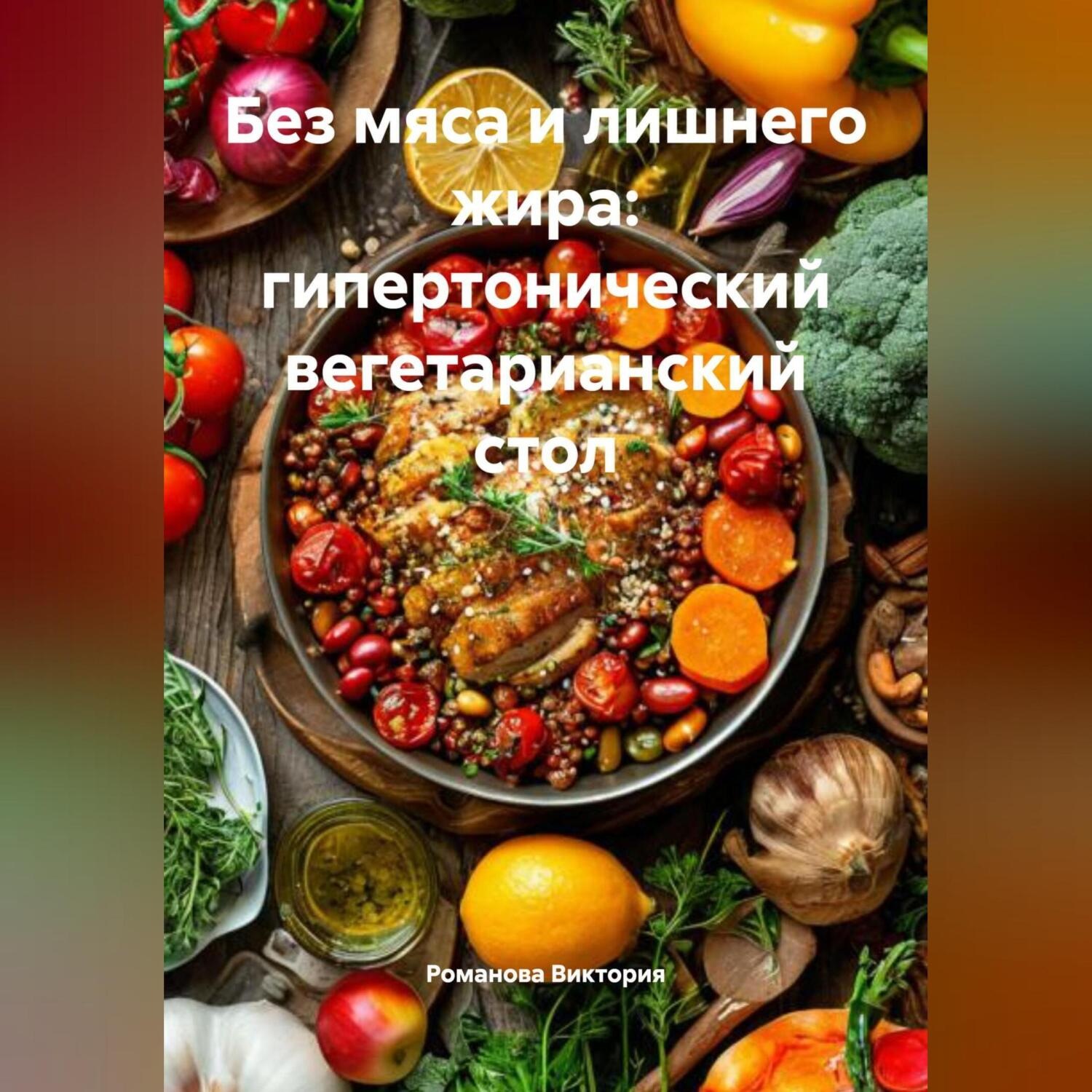 Обложка книги «Без мяса и лишнего жира: гипертонический вегетарианский стол»