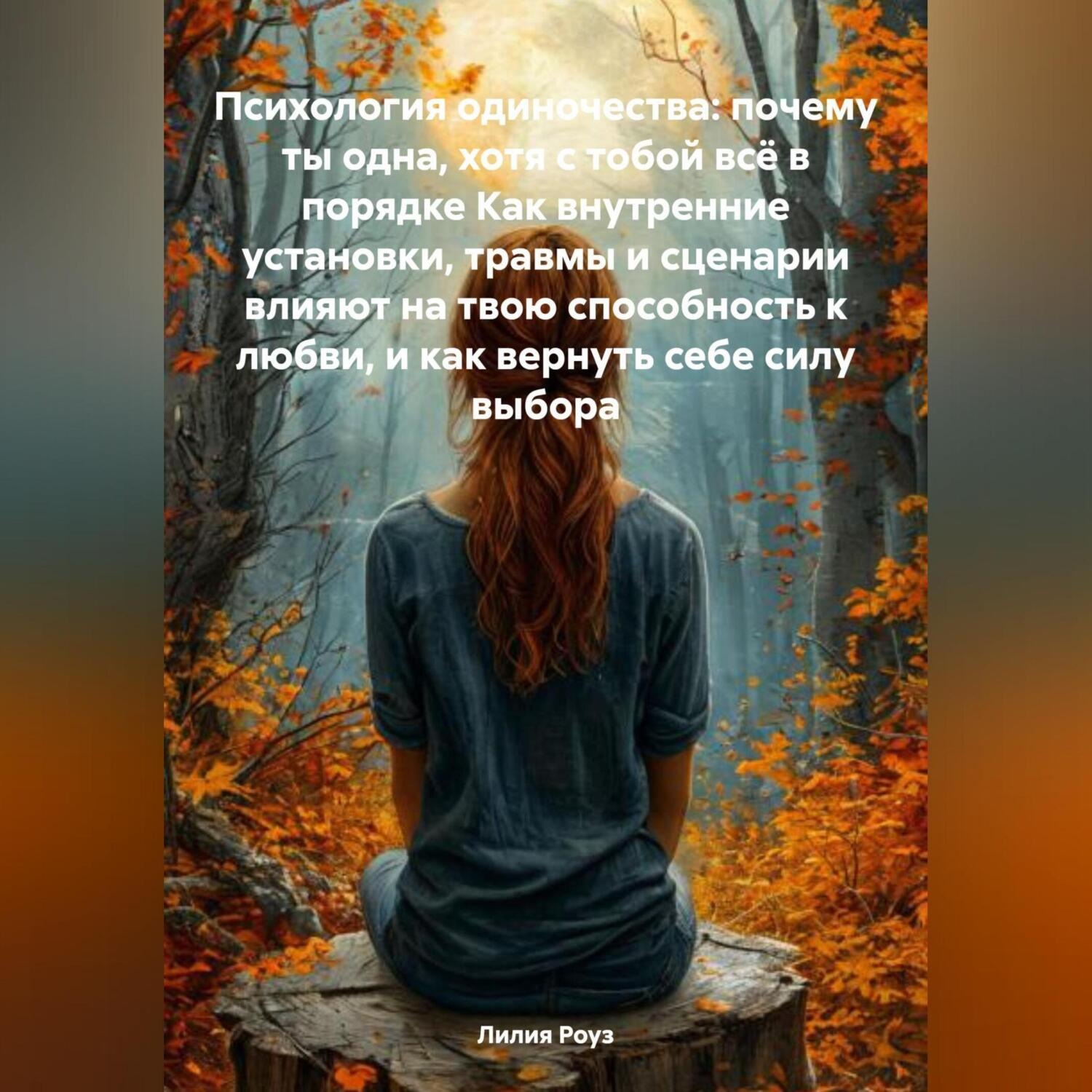 Обложка книги «Психология одиночества: почему ты одна, хотя с тобой всё в порядке Как внутренние установки, травмы и сценарии влияют на твою способность к любви, и как вернуть себе силу выбора»