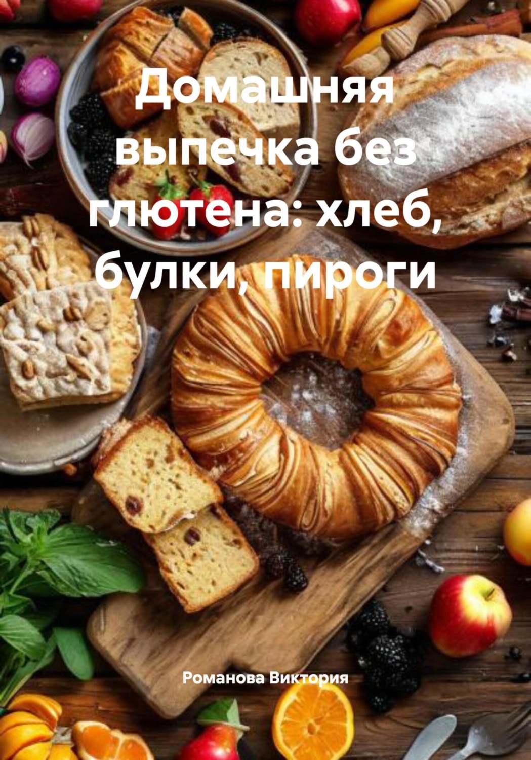 Обложка книги «Домашняя выпечка без глютена: хлеб, булки, пироги»