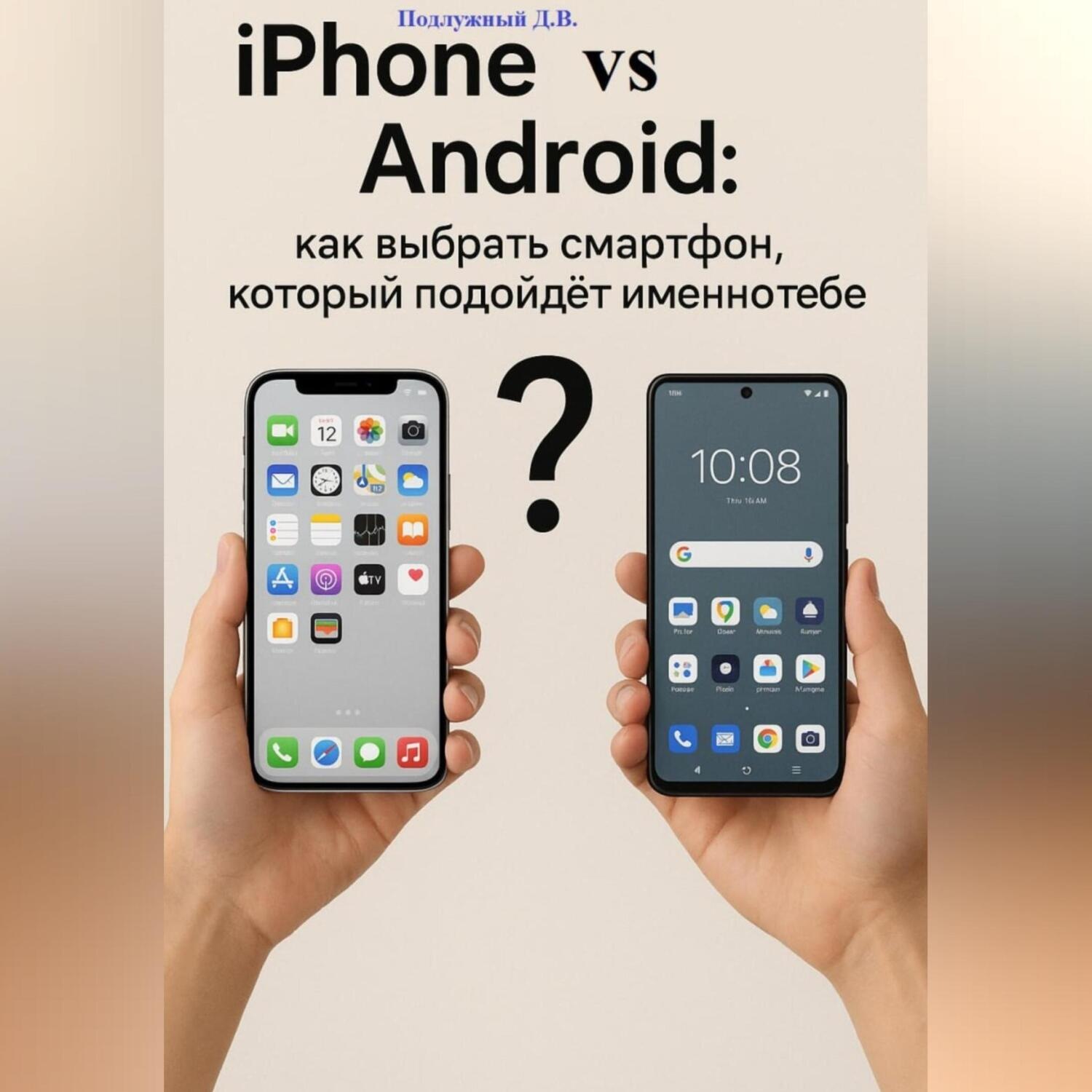 Обложка книги «iPhone против Android: как выбрать смартфон, который подойдёт именно тебе»