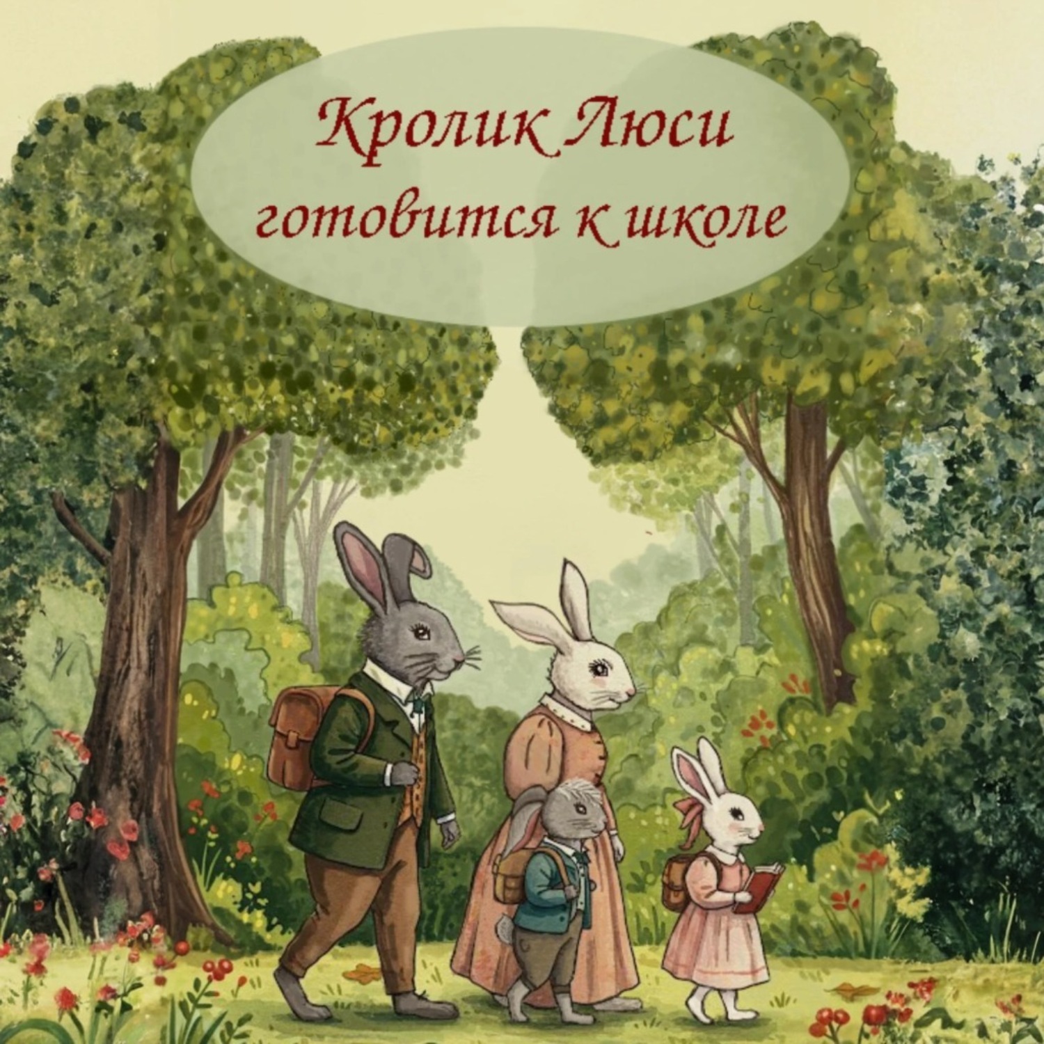 Обложка книги «Кролик Люси готовится к школе»