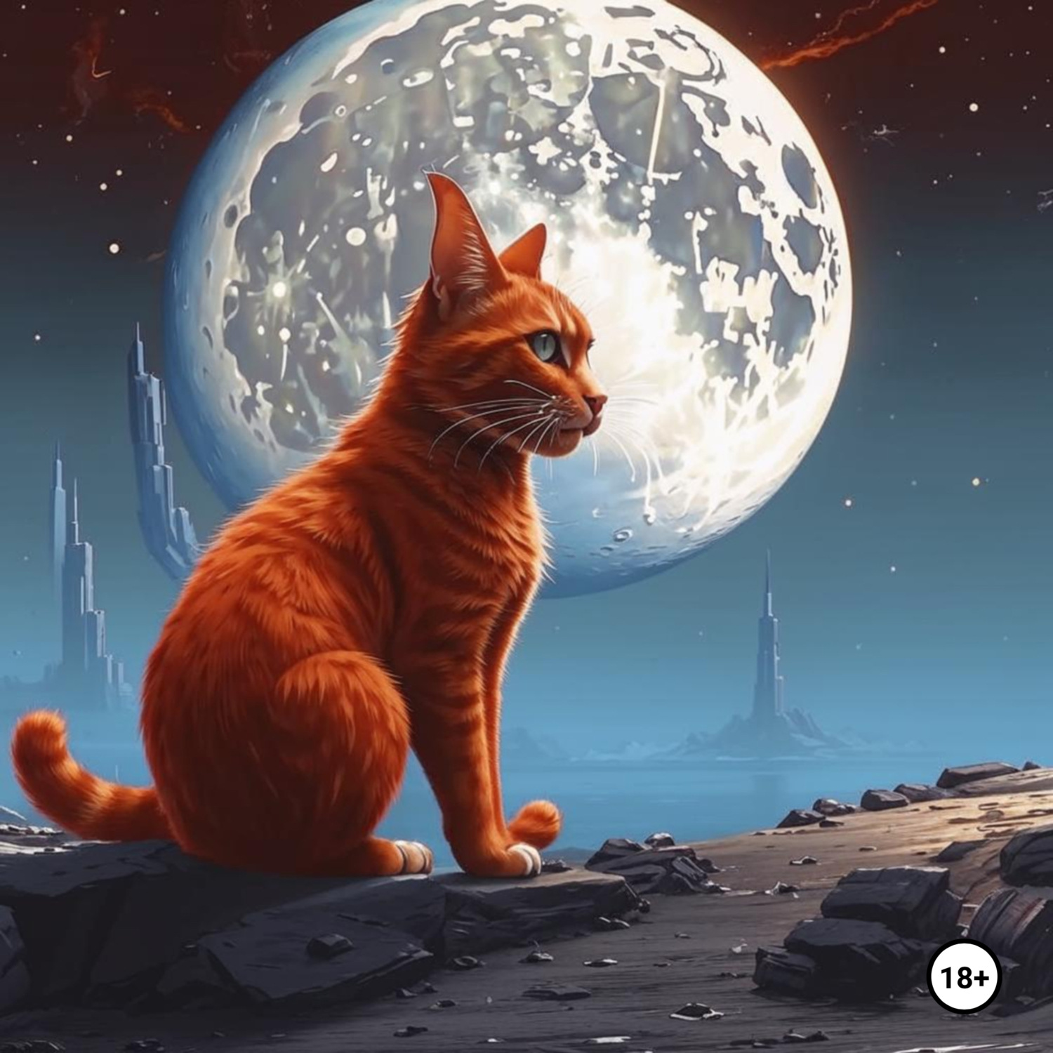 Обложка книги «РЫЖАЯ КОШКА НА ЛУНЕ»