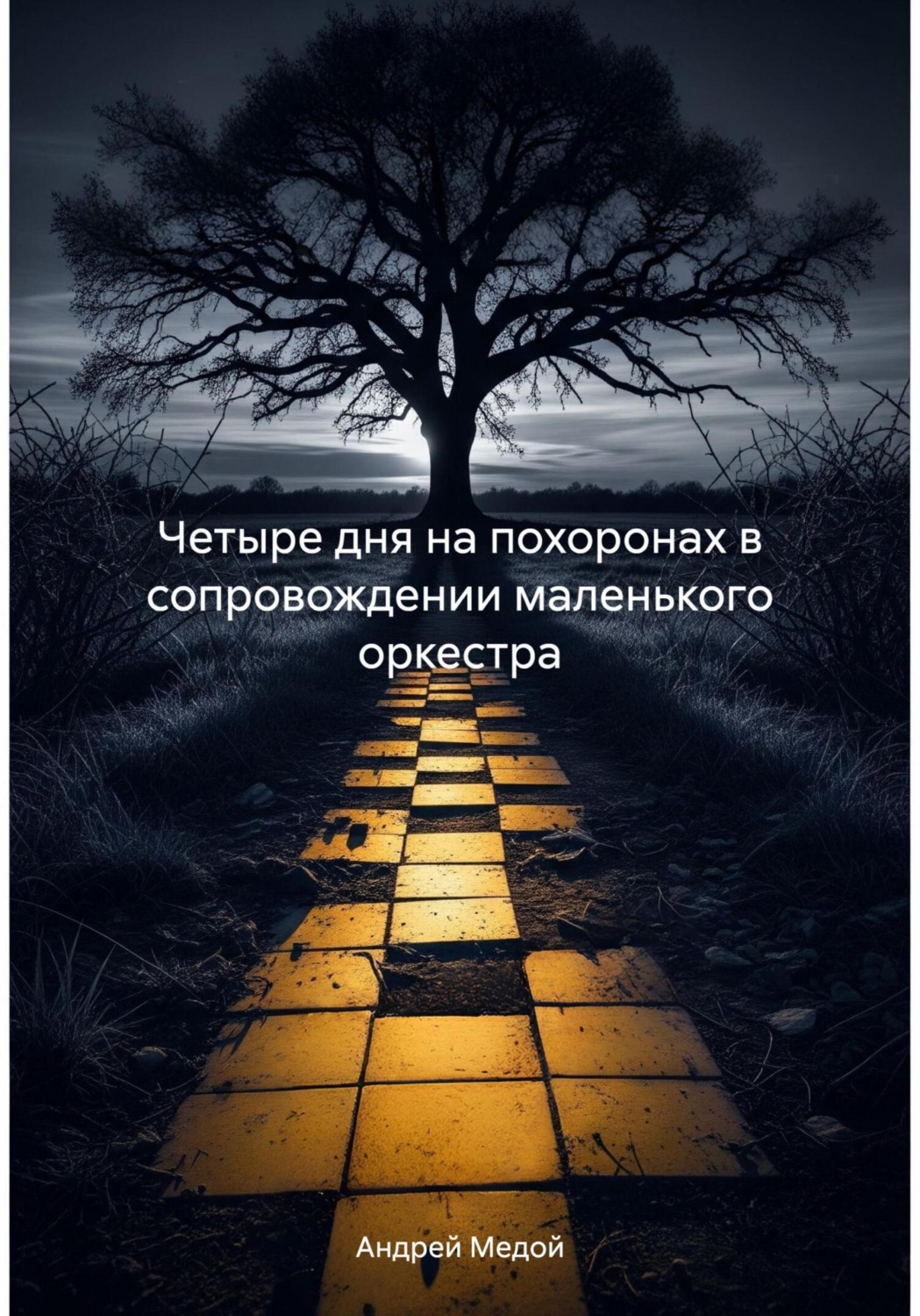 Обложка книги «Четыре дня на похоронах в сопровождении маленького оркестра»